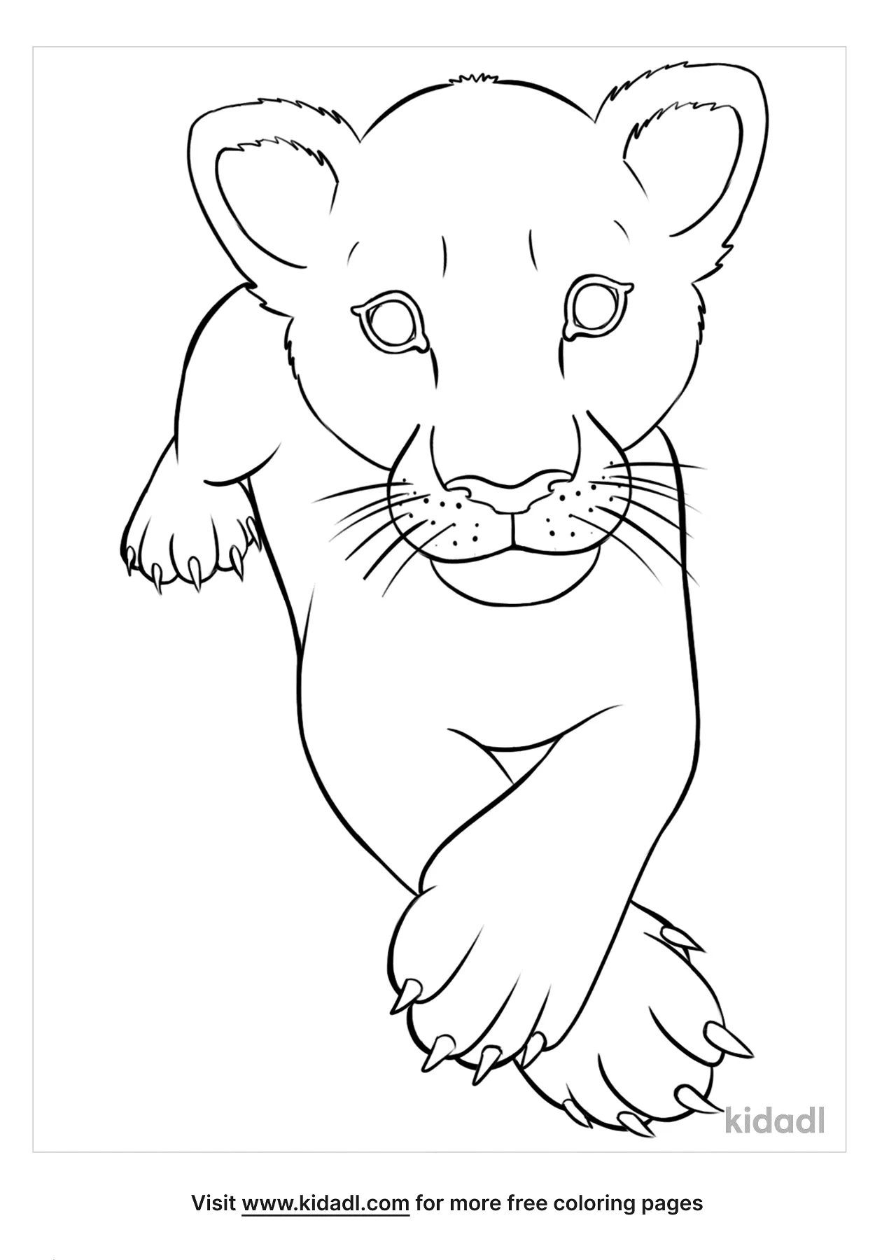 baby lions coloring pages