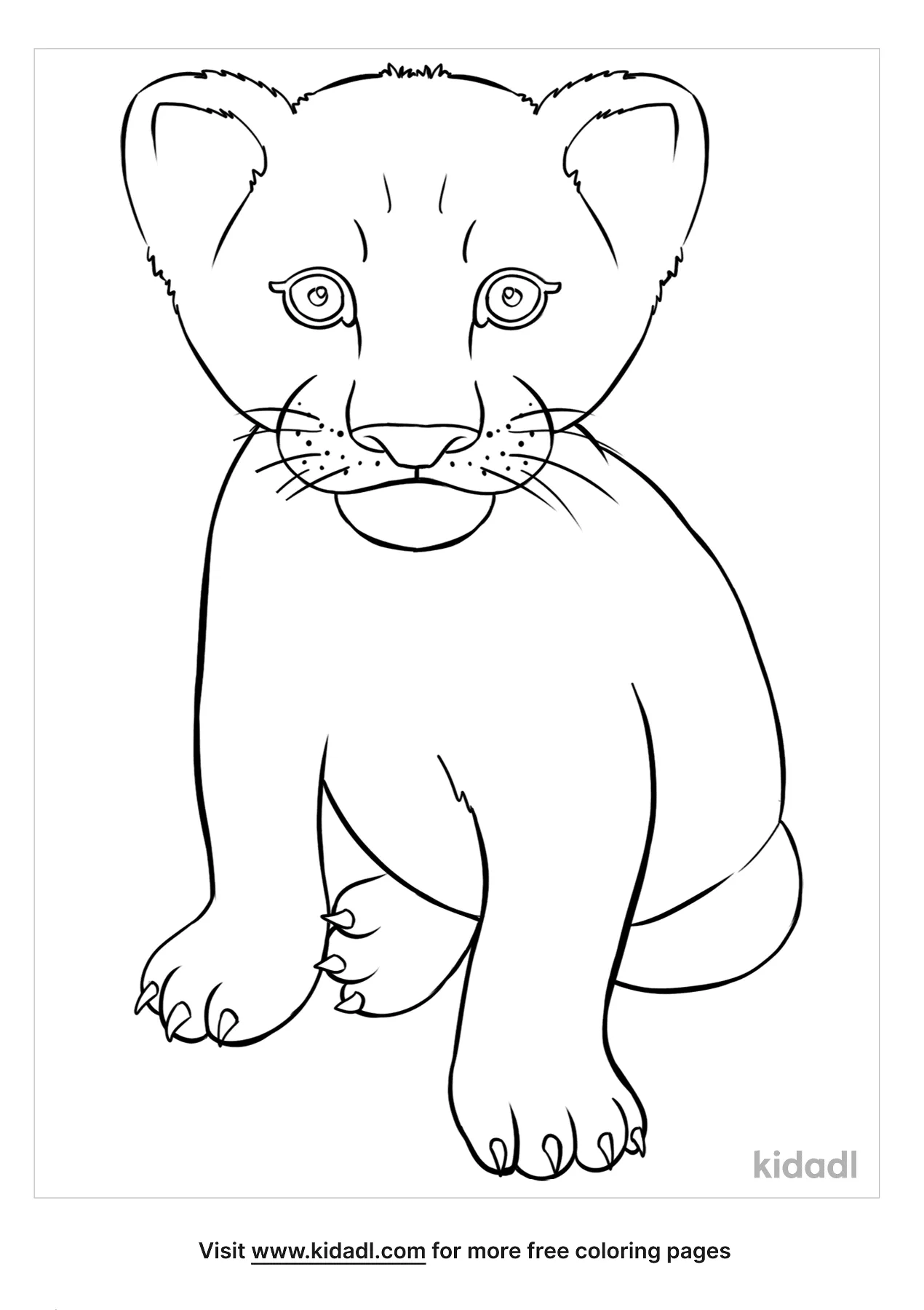 Baby Lion Coloring Pages   Free Animals Coloring Pages   Kidadl