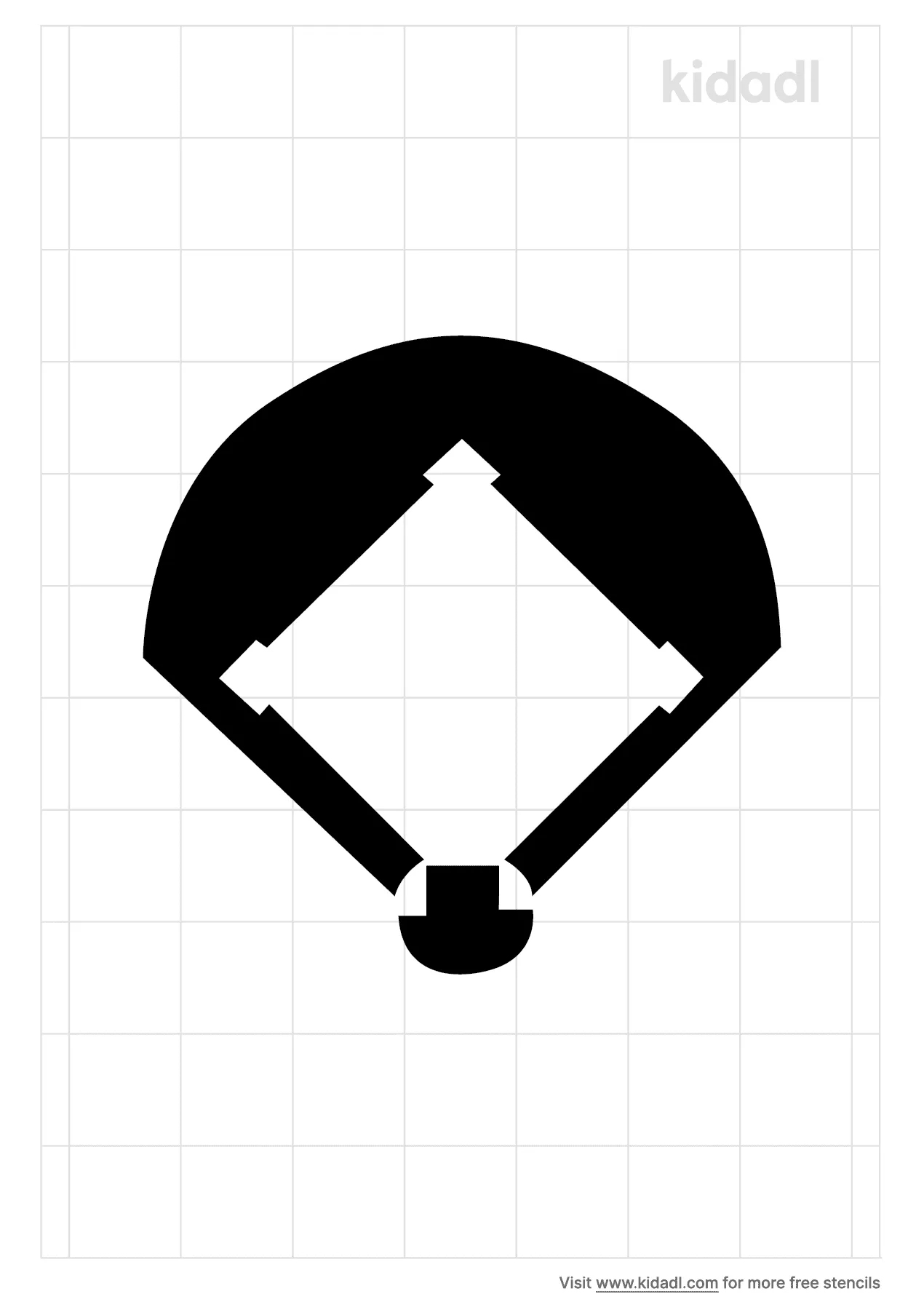 Free Baseball Diamond Stencil Stencil Printables Kidadl