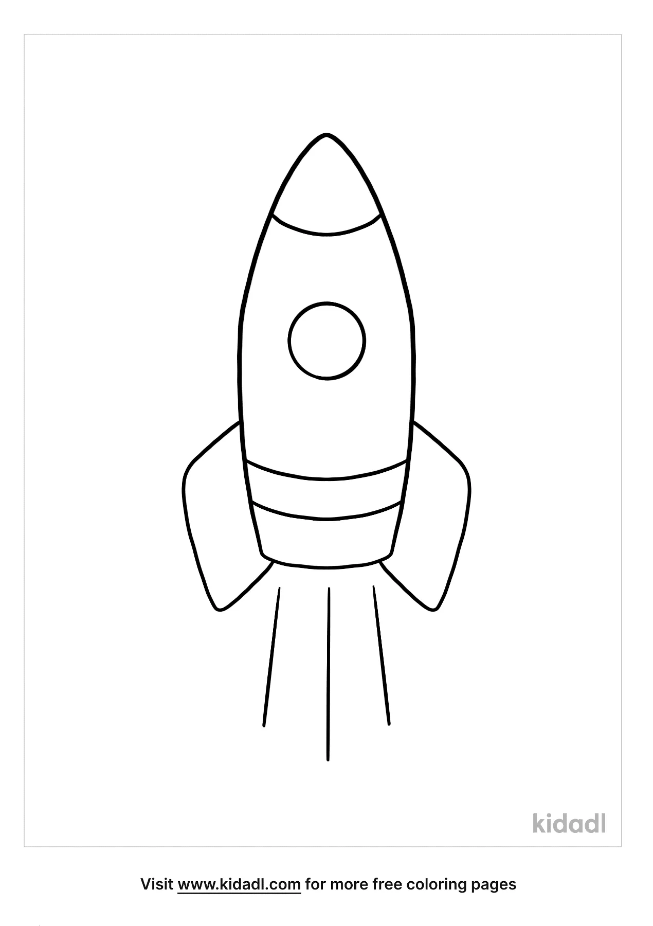 Free Basic Spaceship Coloring Page | Coloring Page Printables | Kidadl