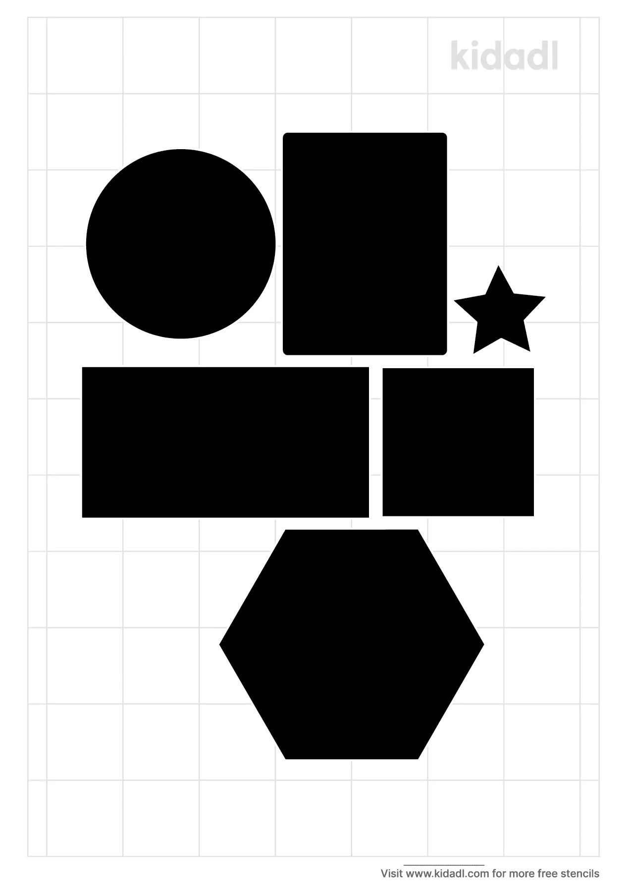 Free Basic Shapes Designs Stencil Stencil Printables Kidadl