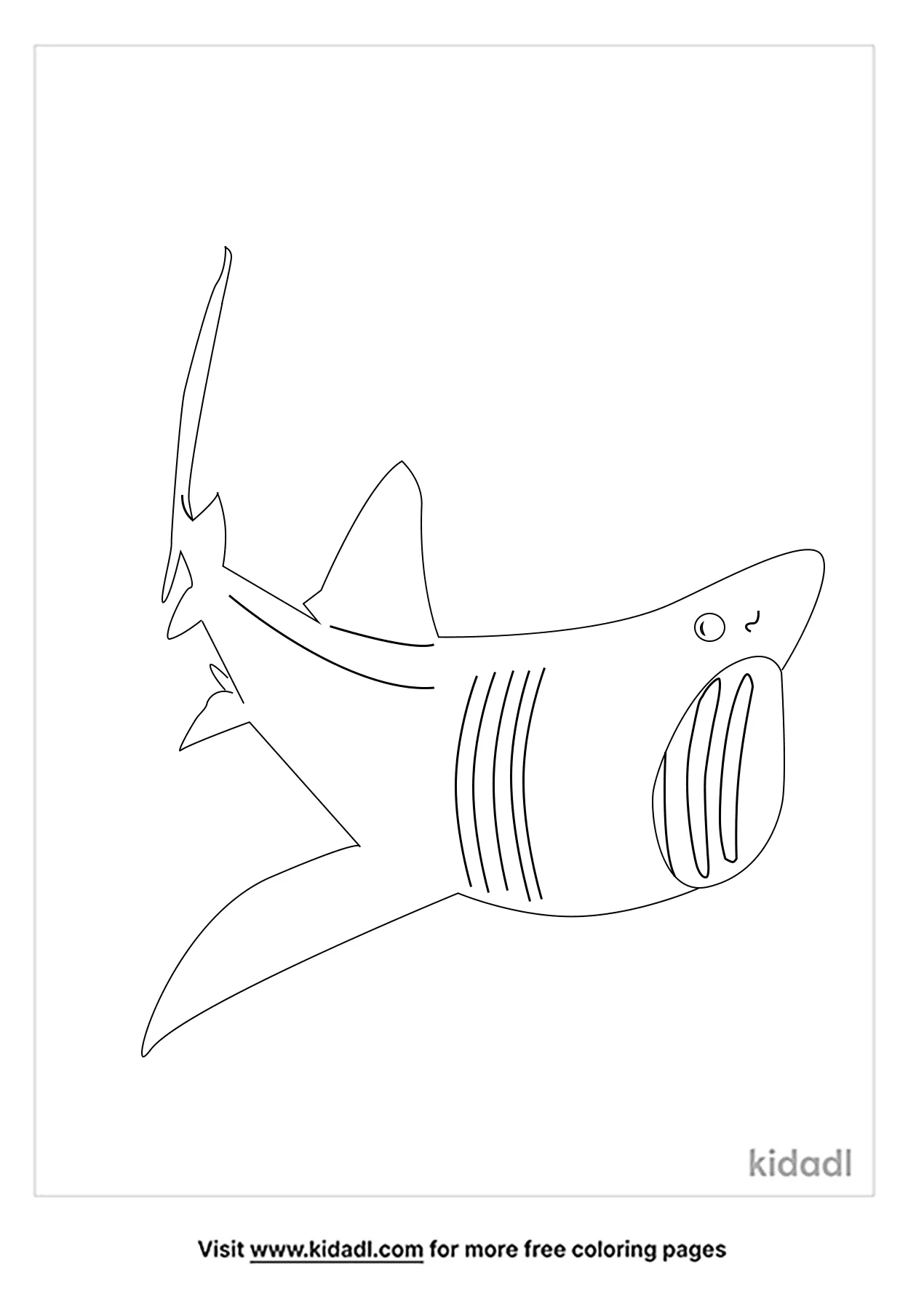 Basking Shark Coloring Page