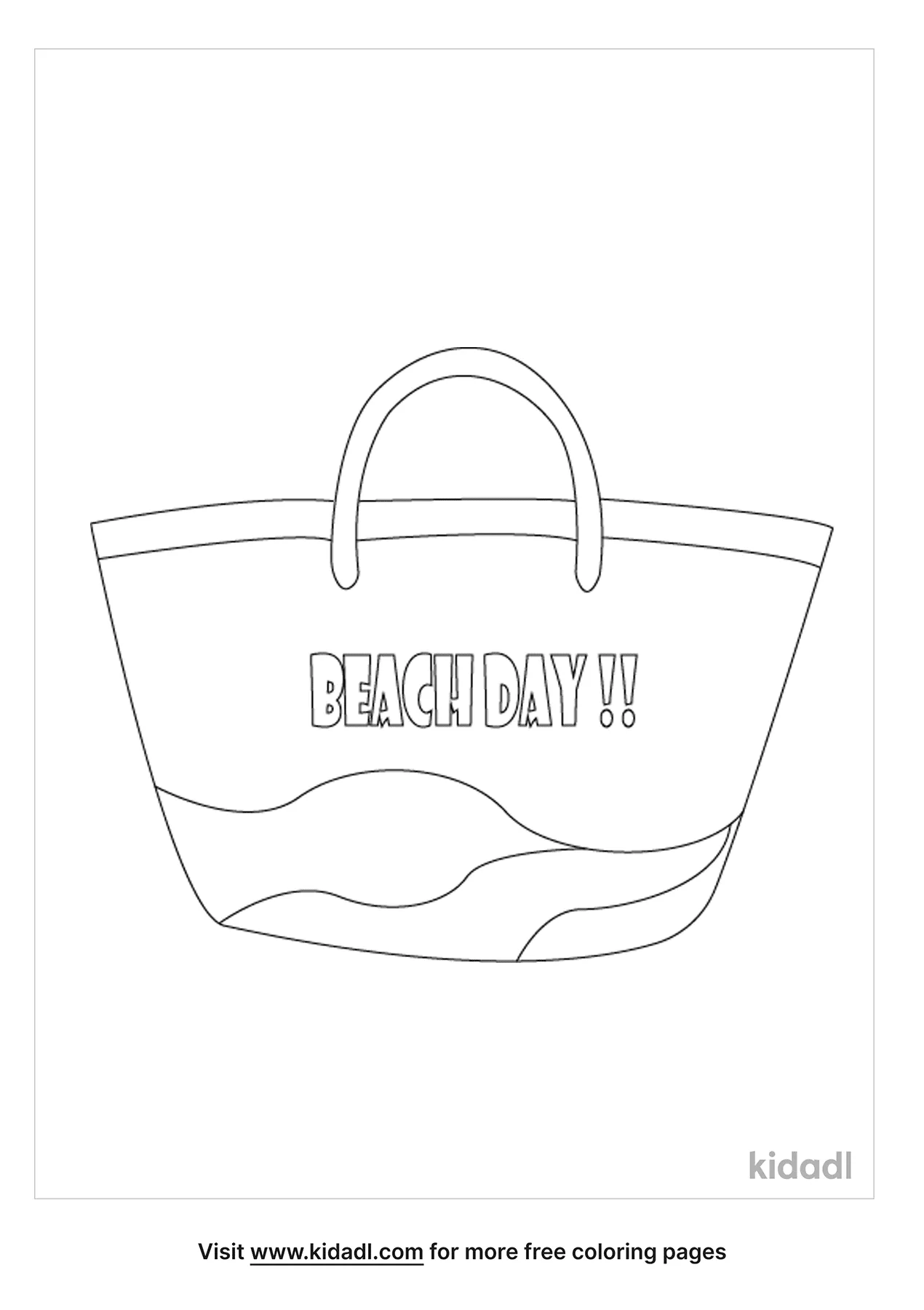 Beach Bag Coloring Page