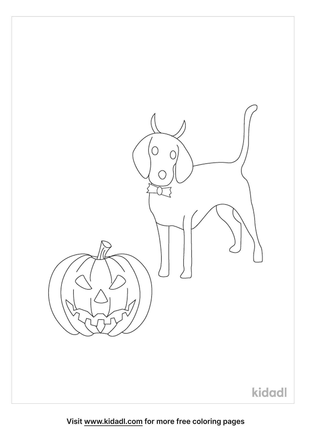 Beagle Halloween Coloring Page   Free Halloween Coloring Page   Kidadl