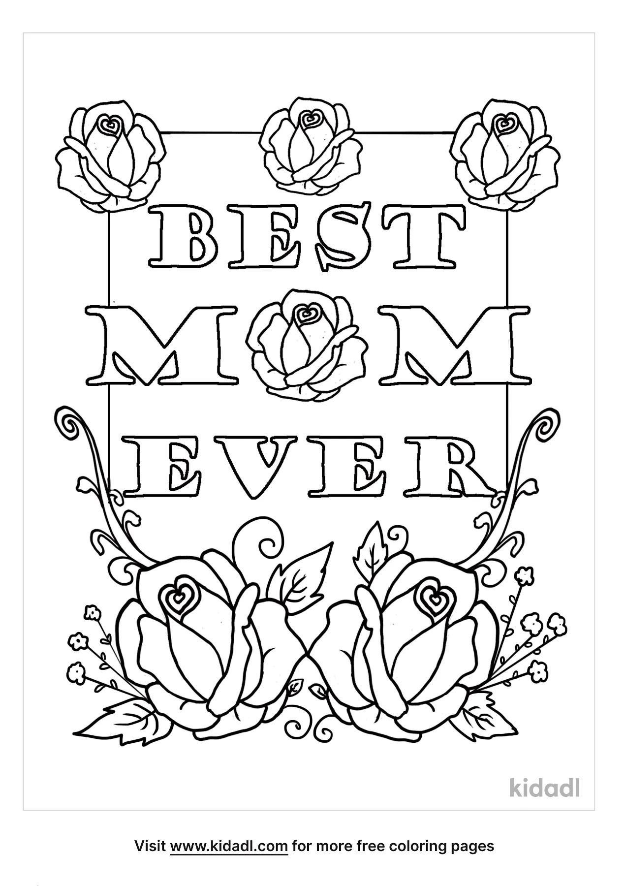 Best Mom Ever Coloring Pages Free Words Quotes Coloring Pages Kidadl