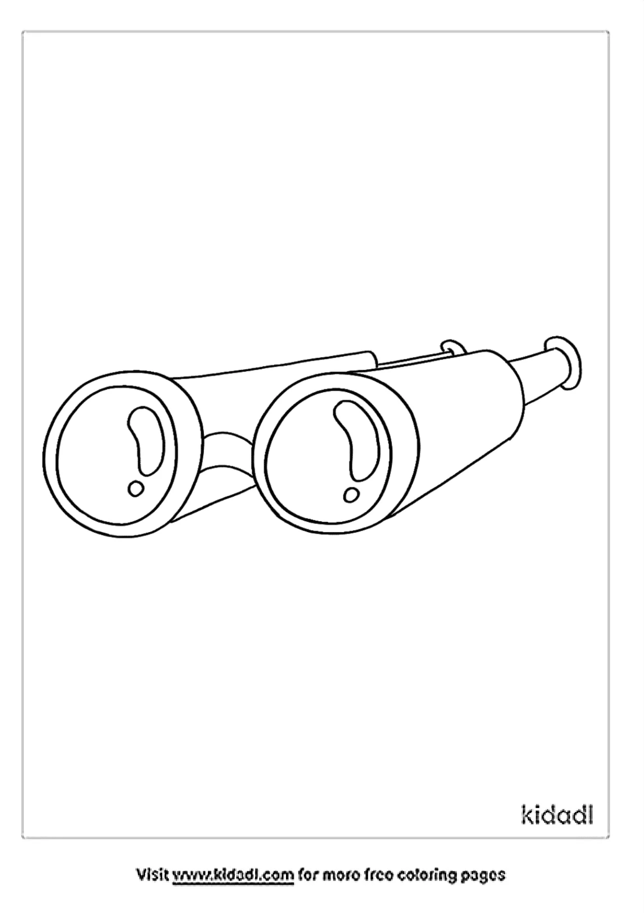 free binoculars coloring pages for kids