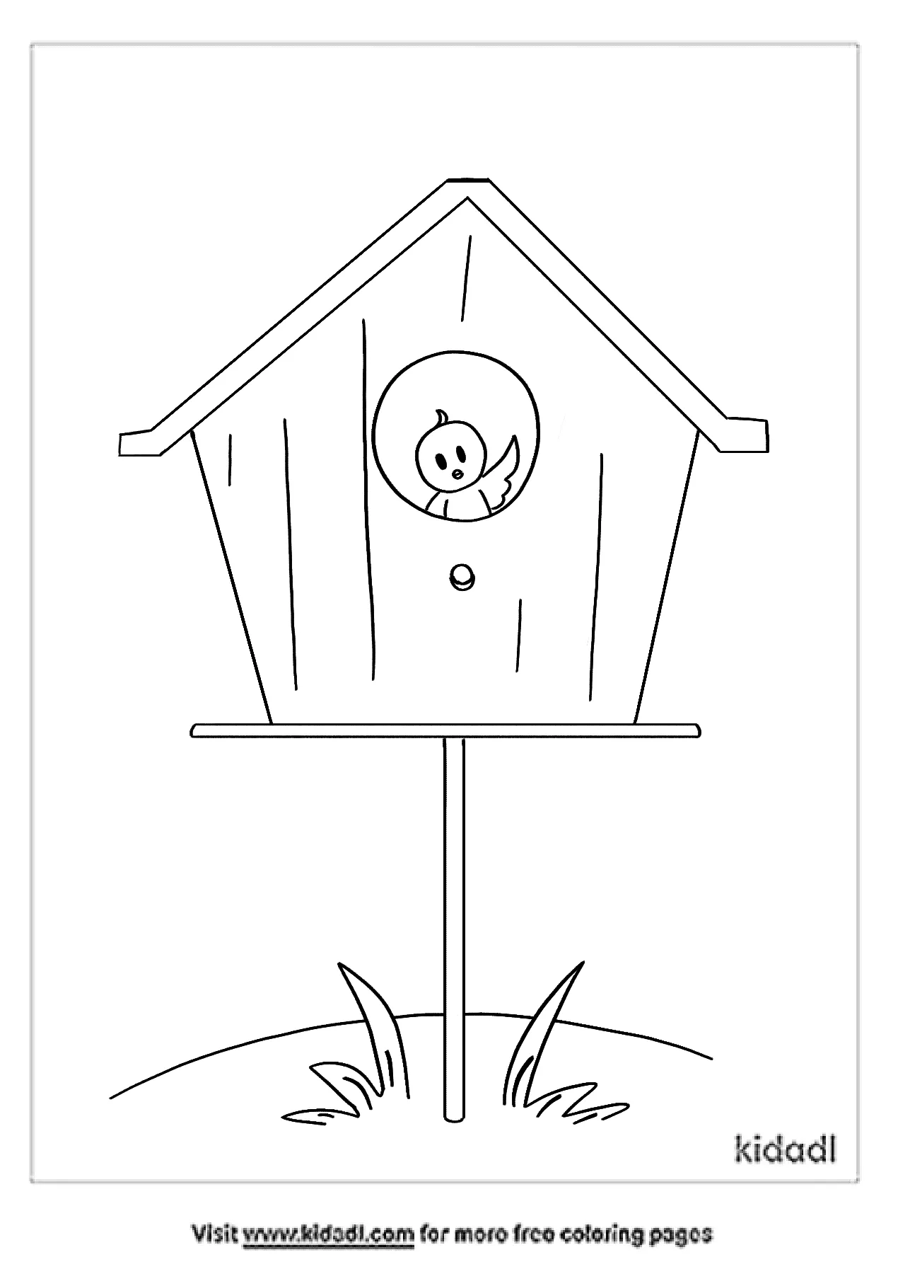 birdhouse coloring pages print