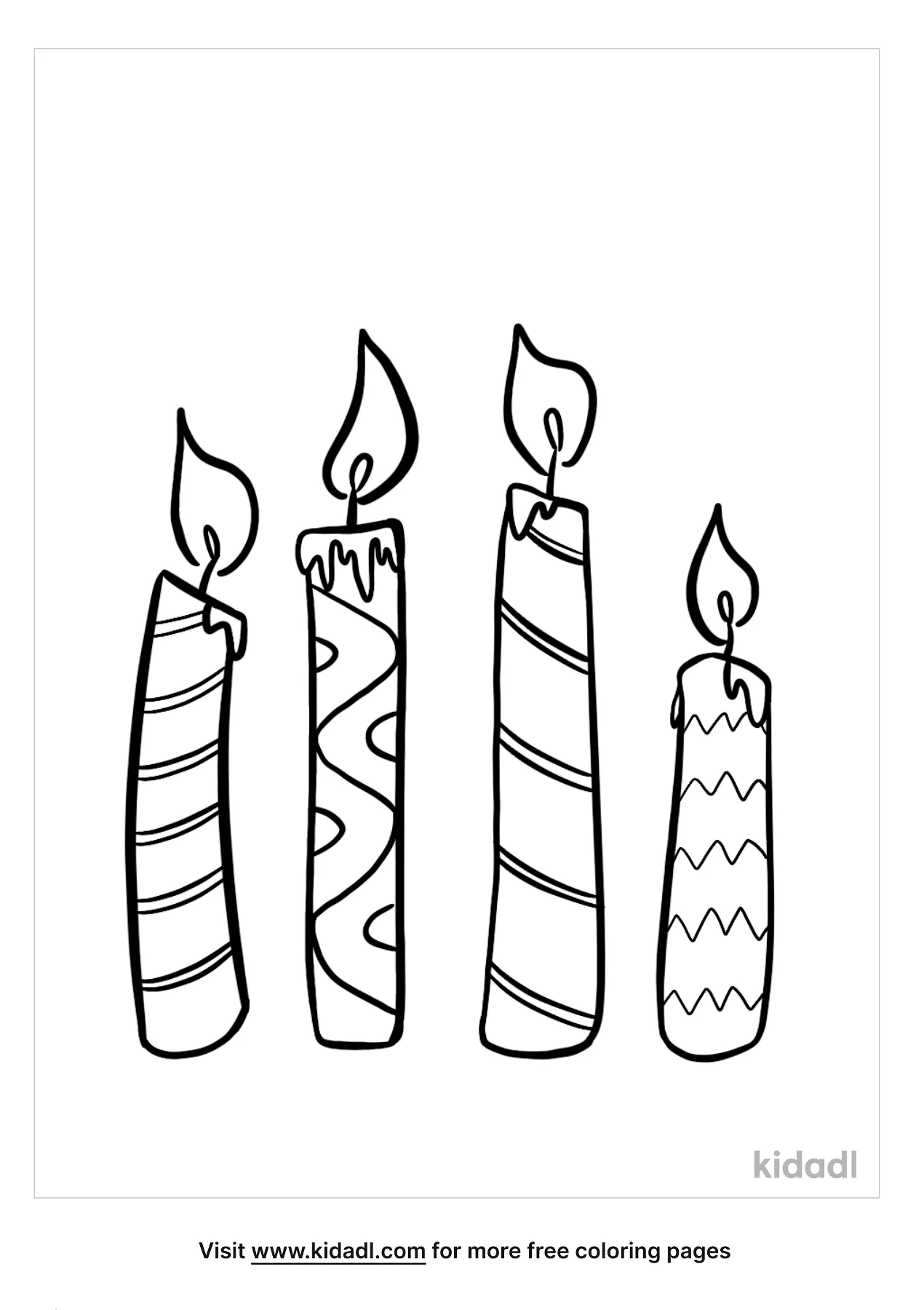 Printable Candle Coloring Pages