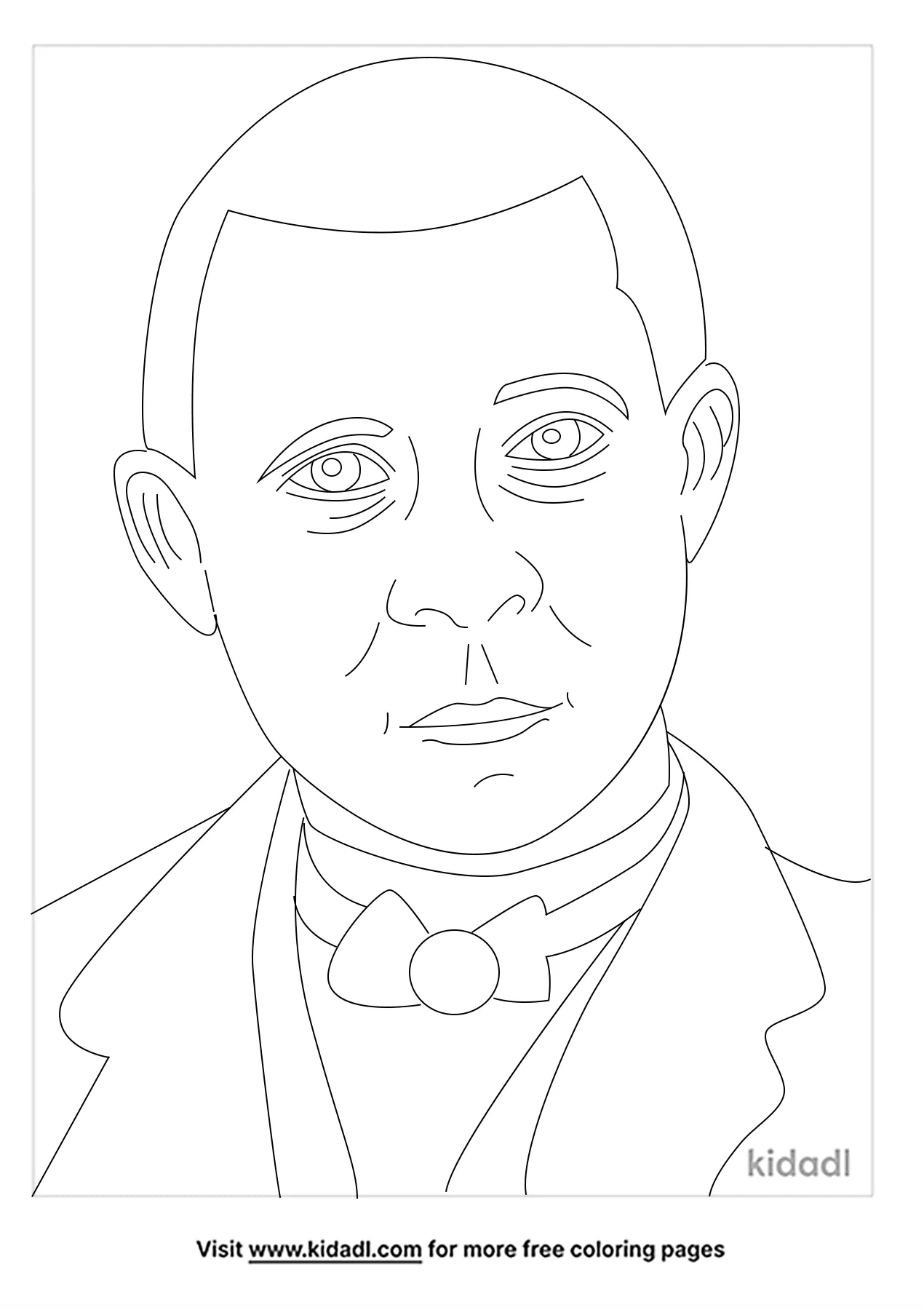 Booker T Washington Coloring Page Free History Coloring Page Kidadl