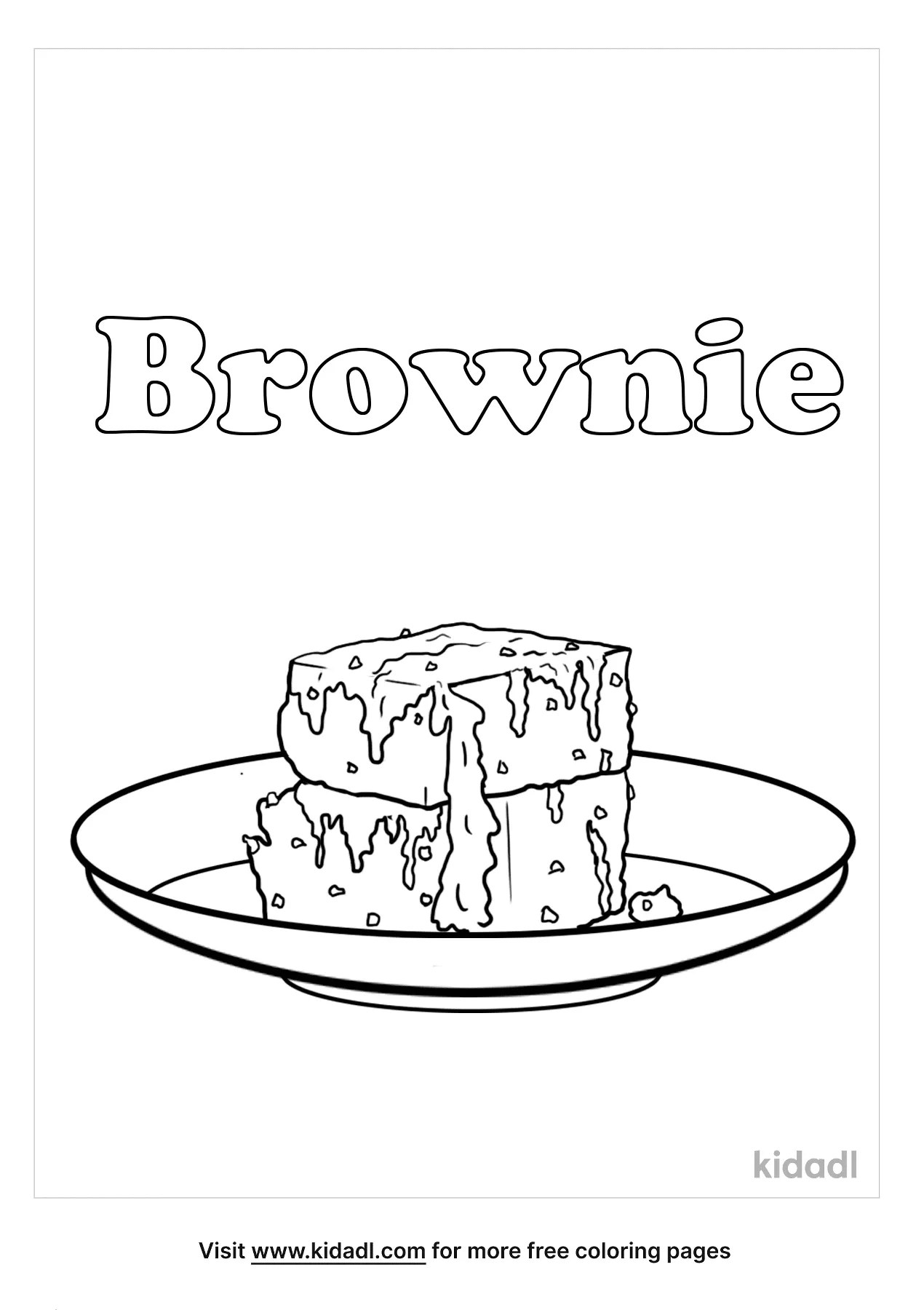 brownie coloring pages