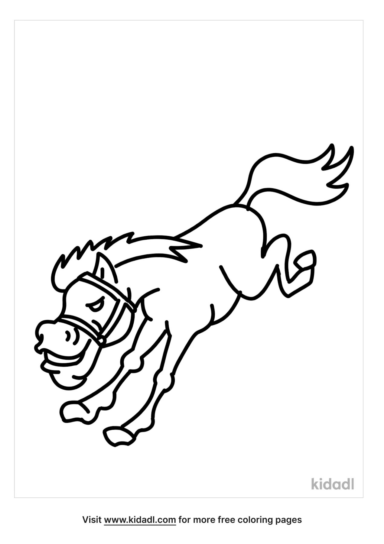 boy on bucking horse coloring pages