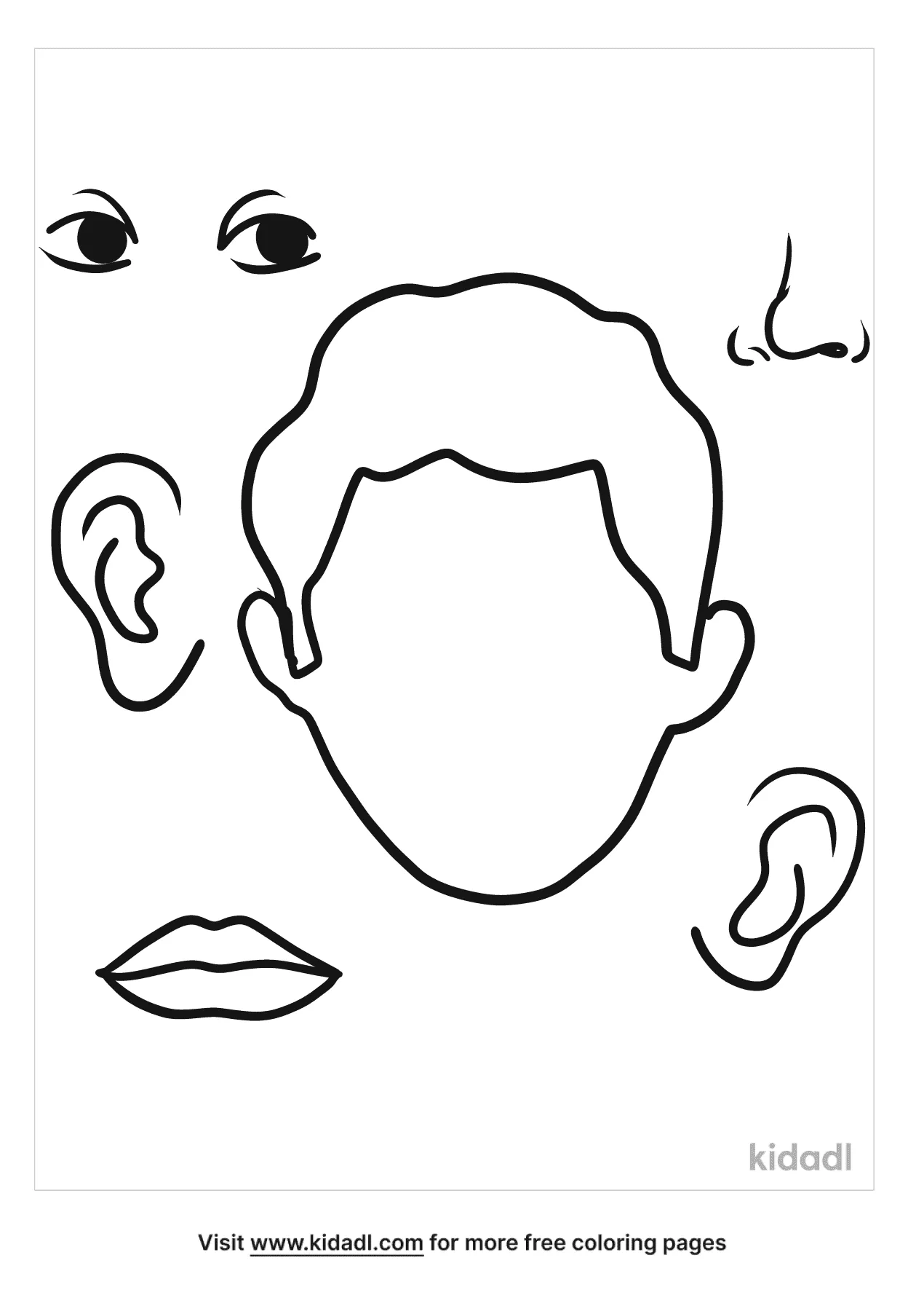 Build A Face Coloring Page Free Face Body Coloring Page Kidadl
