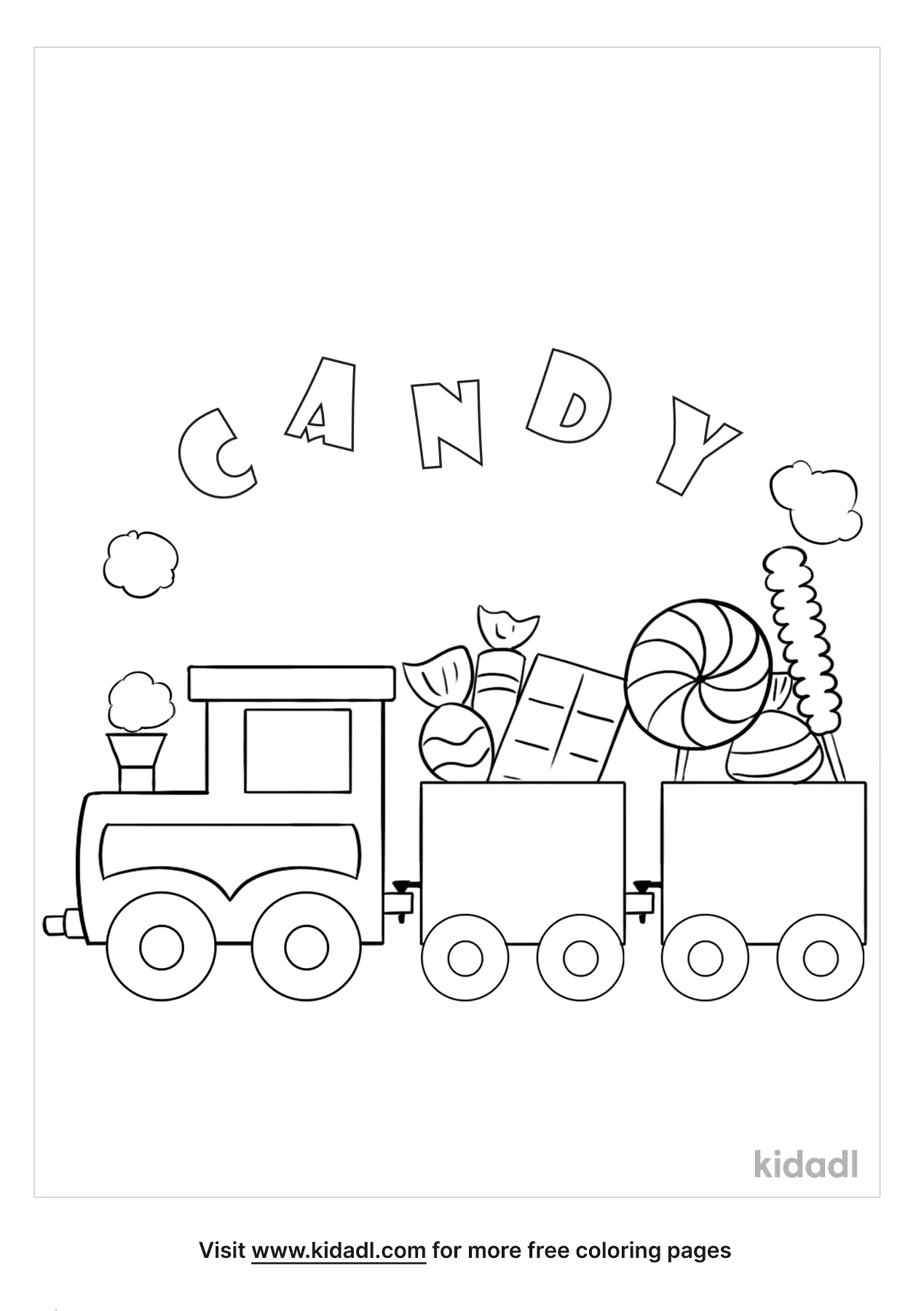 Candy Train Coloring Page