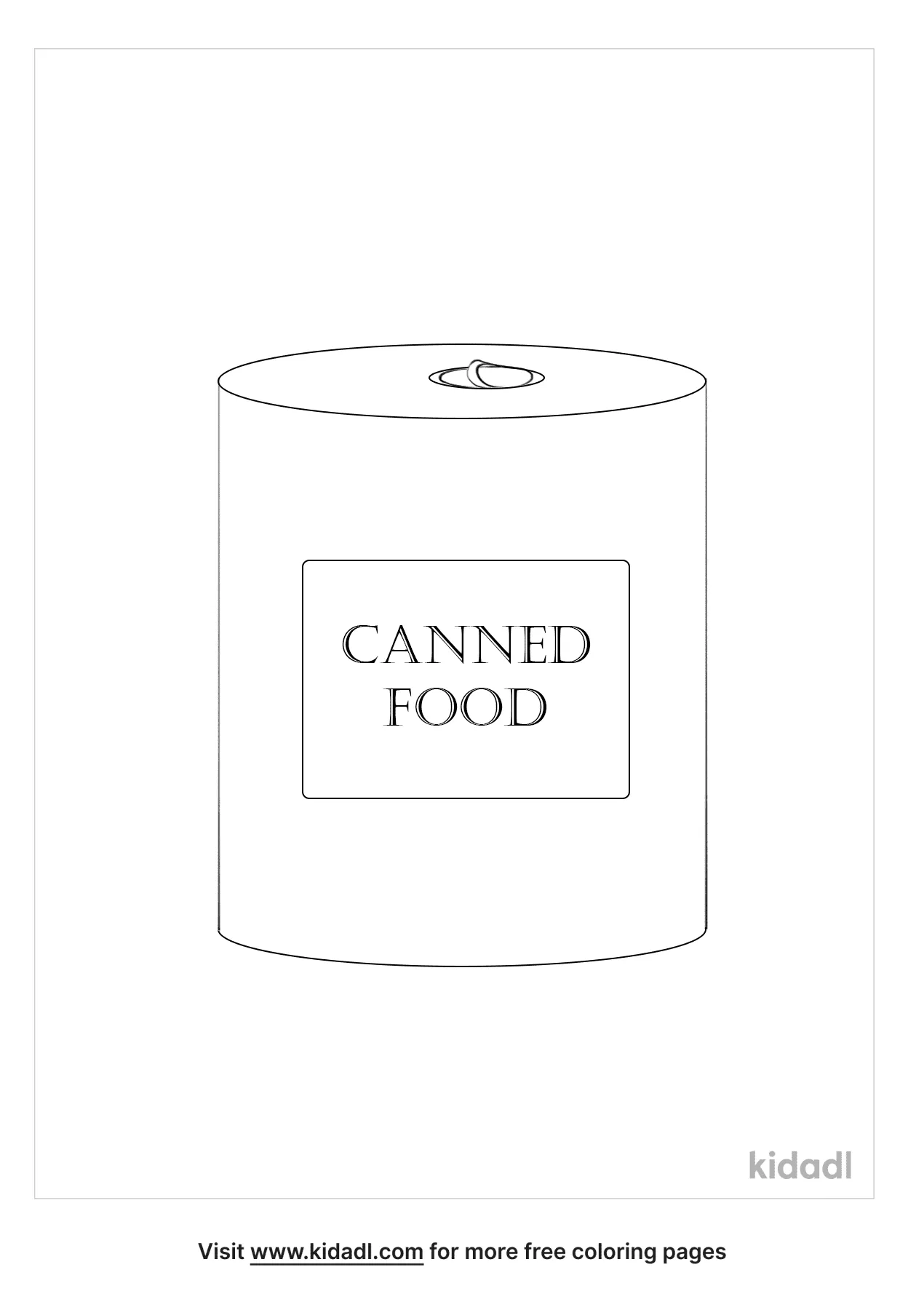 Canned Food Coloring Page