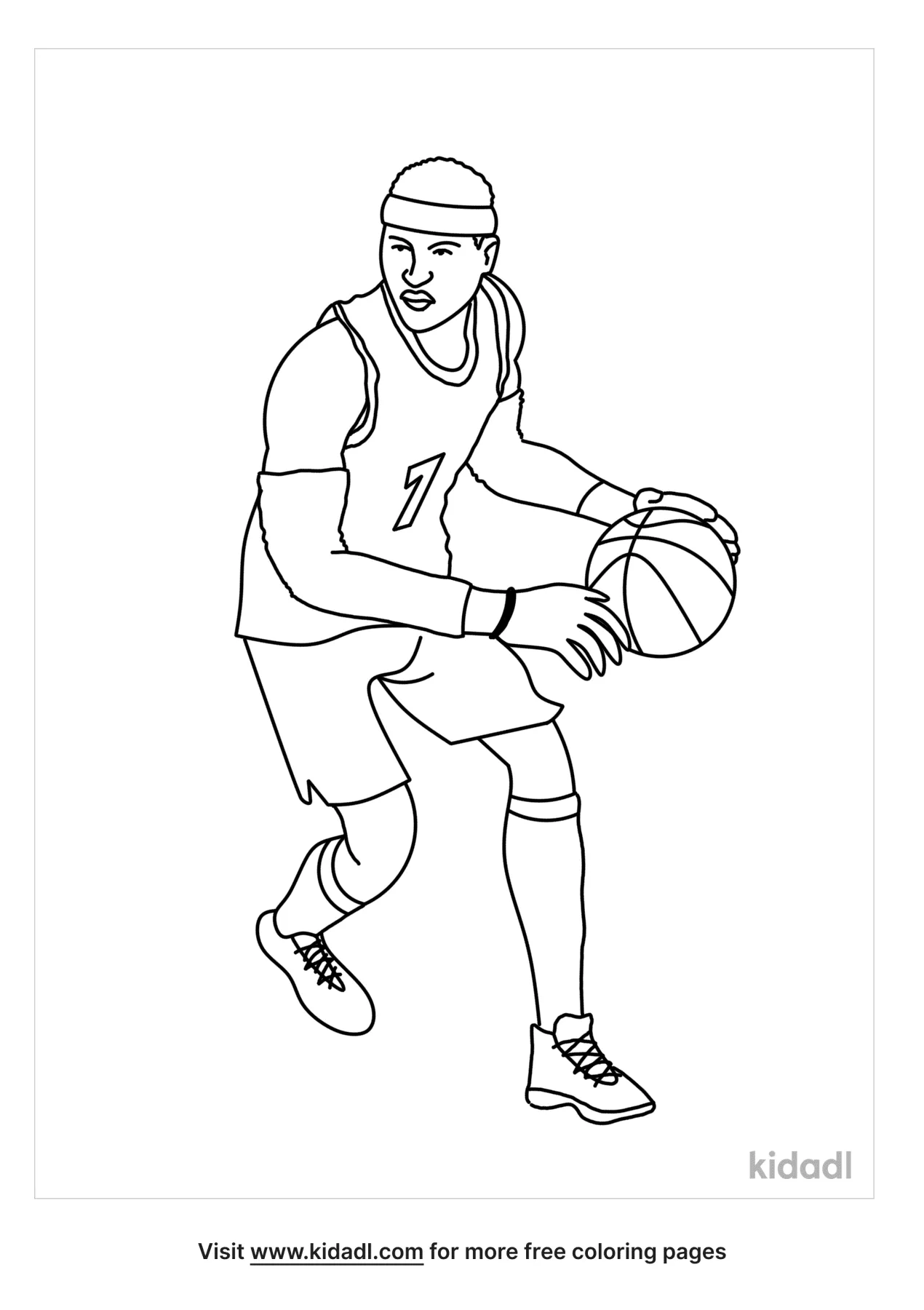 Free Carmelo Anthony Coloring Page | Coloring Page Printables | Kidadl