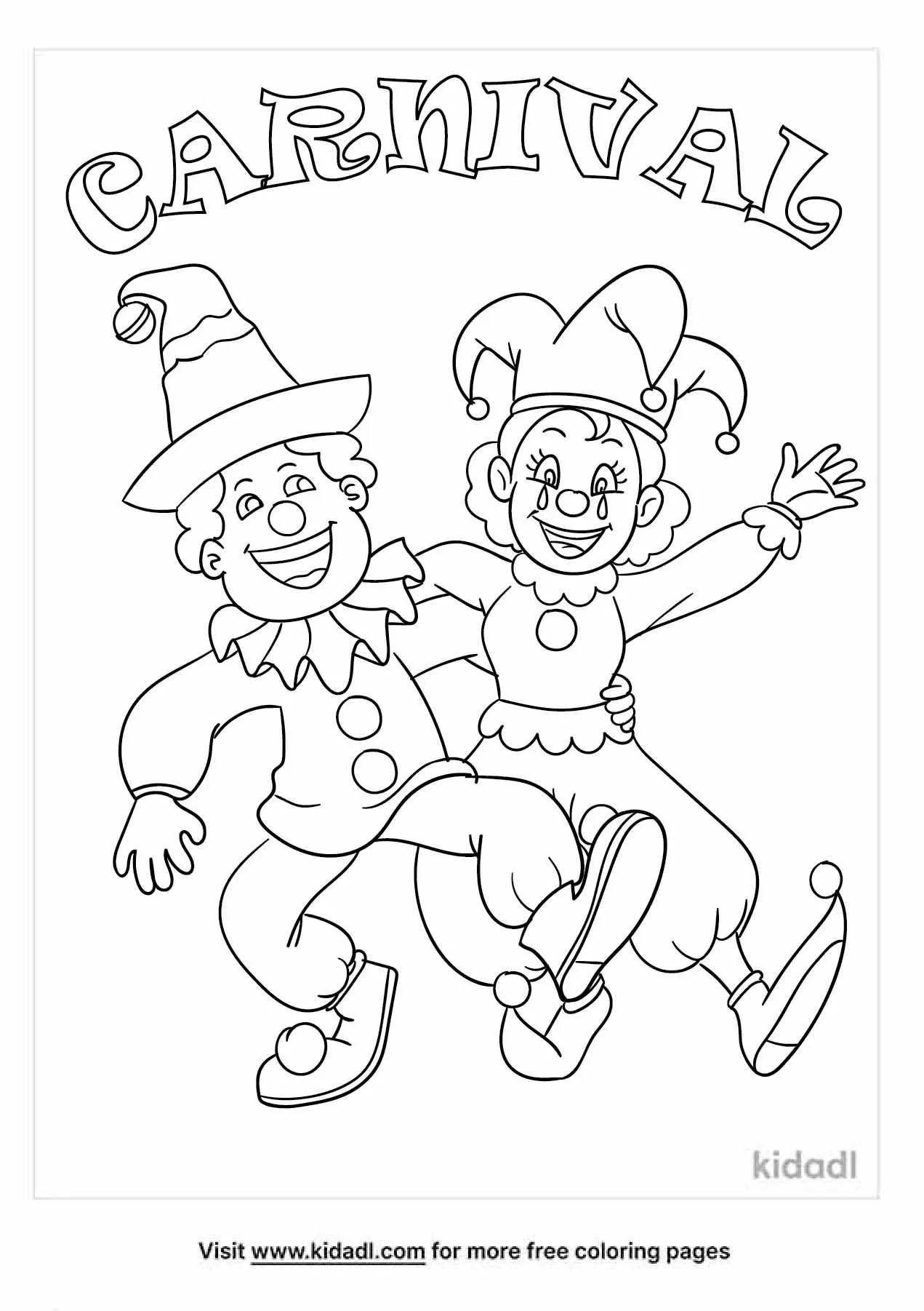 carnival coloring pages for kids