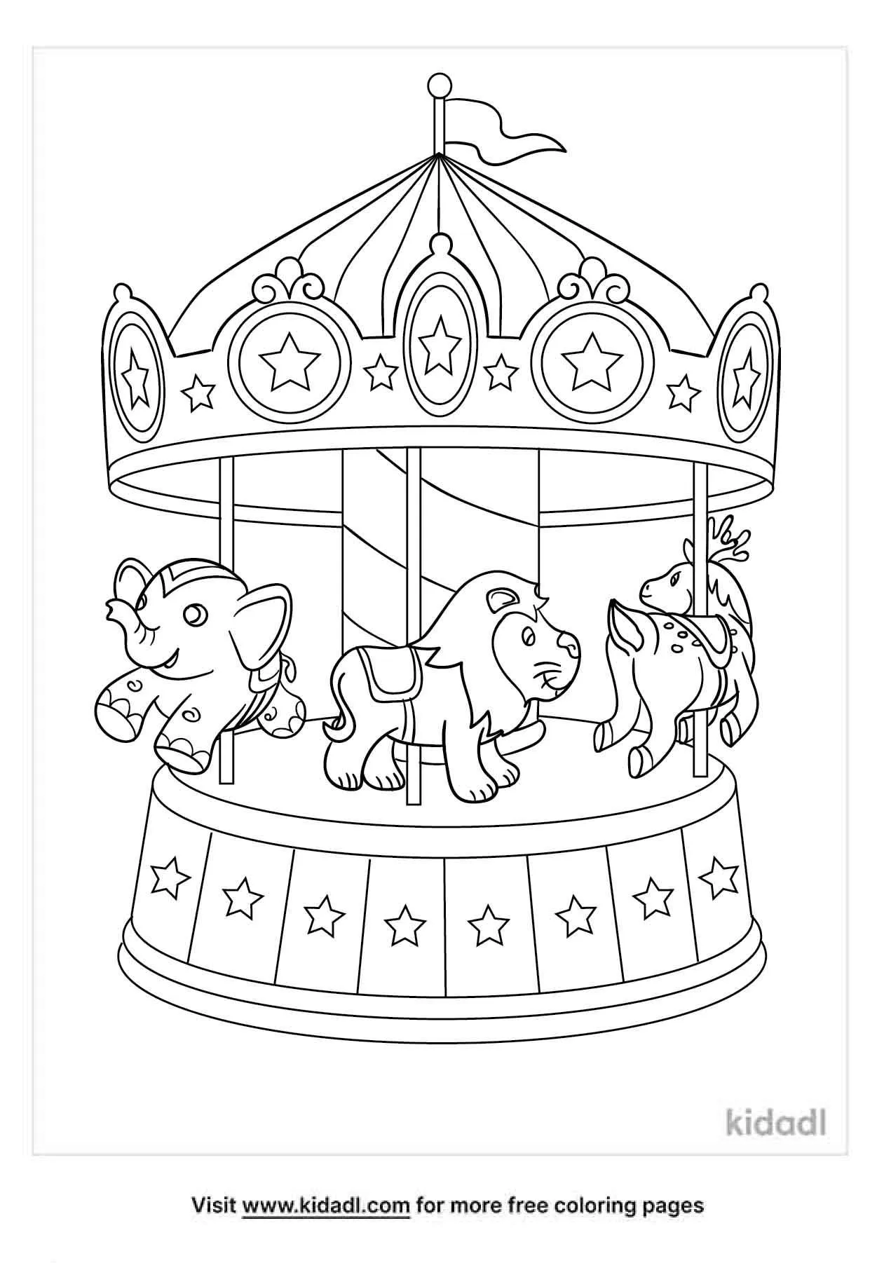 Carousel Coloring Pages Free Seasonal Celebrations Coloring Pages Kidadl