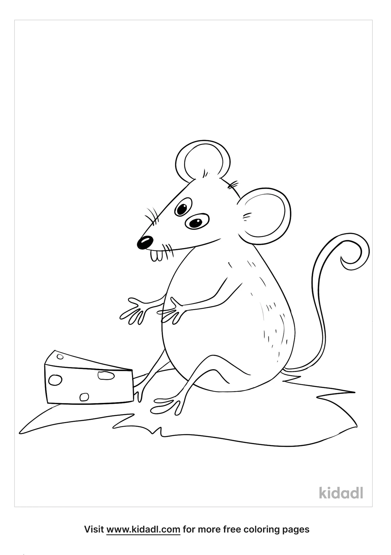 Cartoon Rat Coloring Page