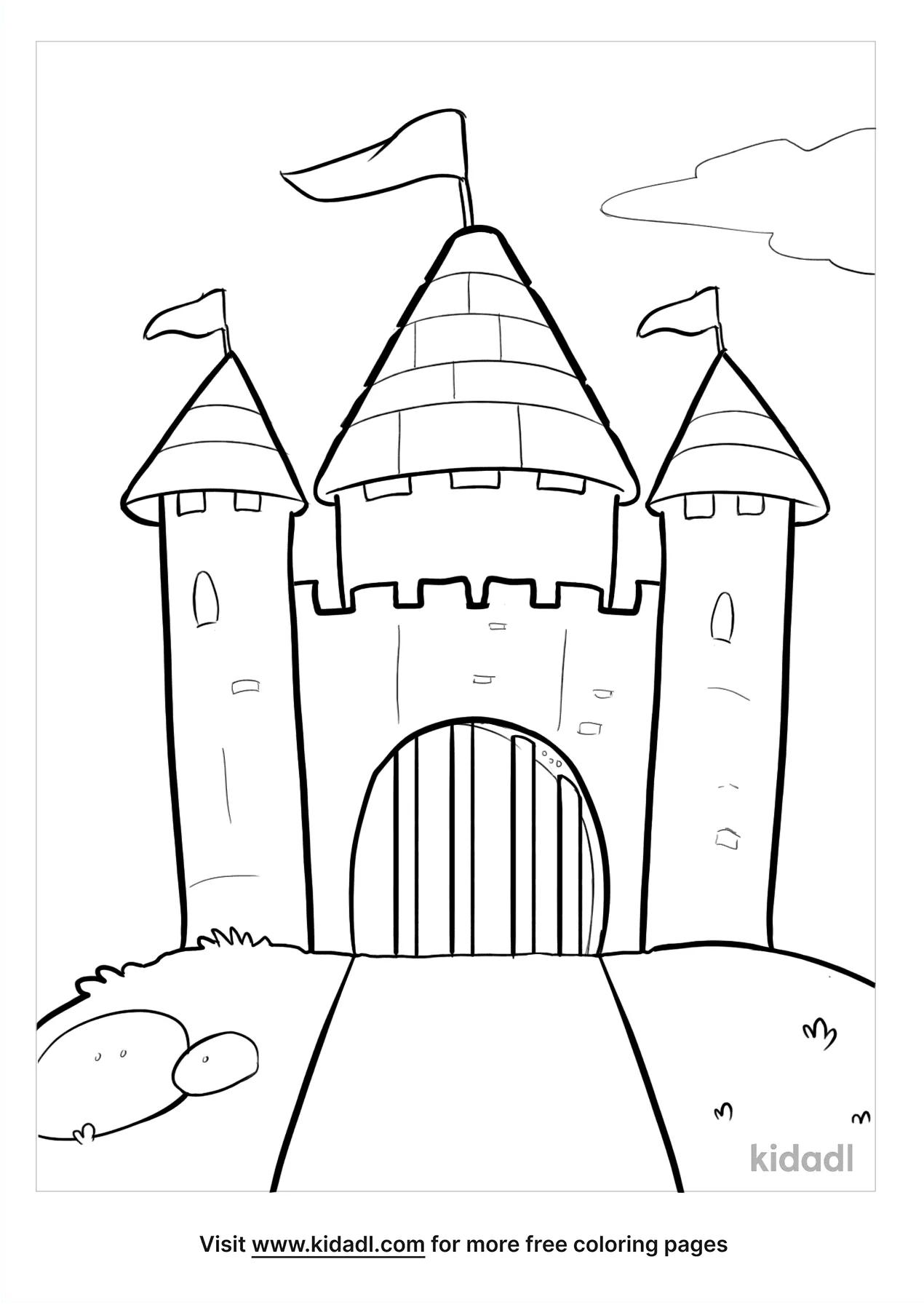 princess in a castle coloring pages