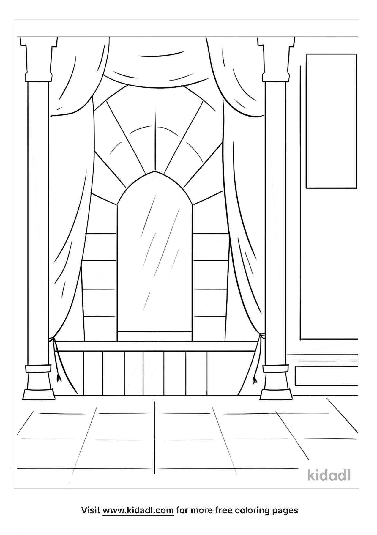 coloring pages curtains