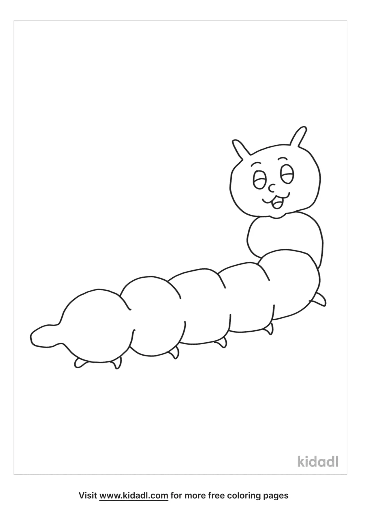 Free Caterpillar Cartoon Coloring Page | Coloring Page Printables | Kidadl
