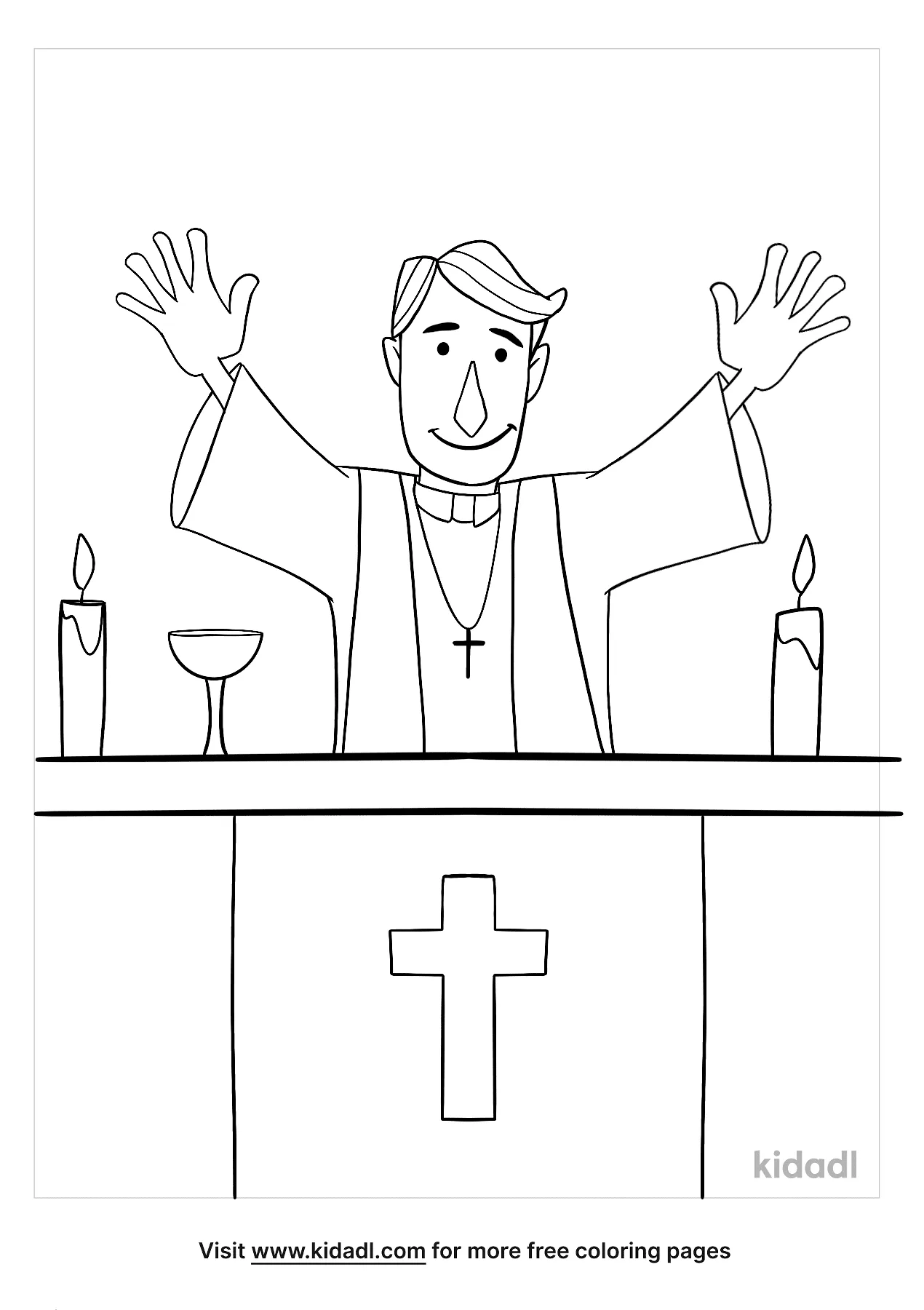 Free Catholic Mass Coloring Page Coloring Page Printables Kidadl
