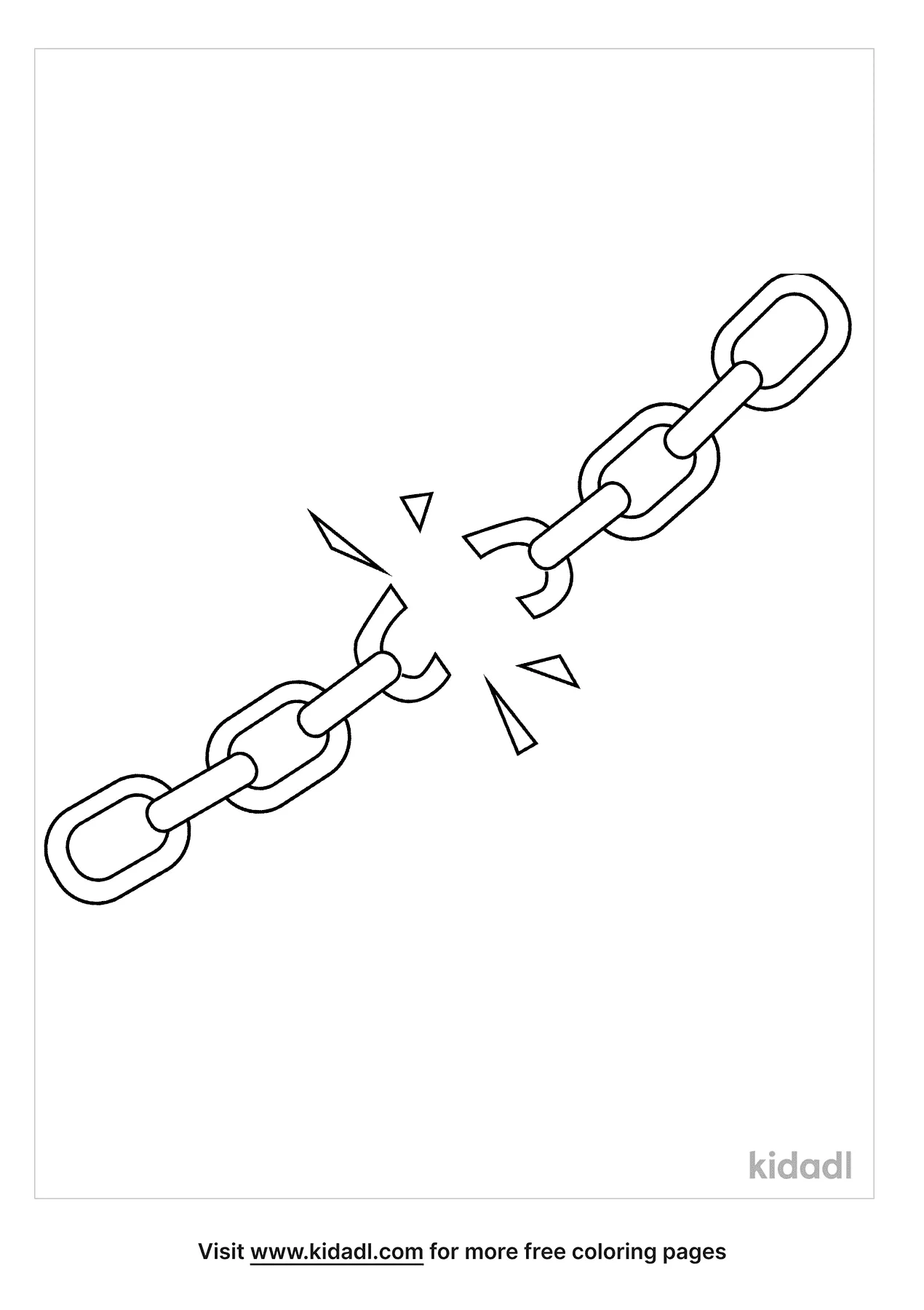 Chains Breaking Coloring Page