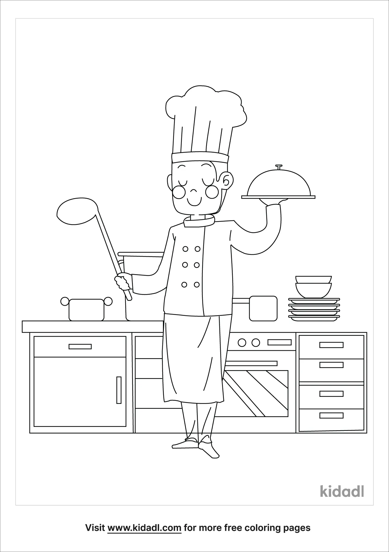 chef cooking coloring pages