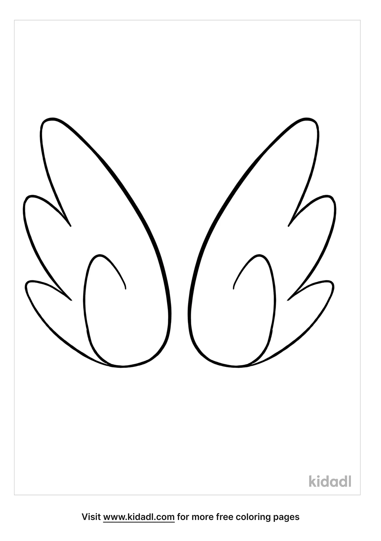 Chibi Wings Coloring Page