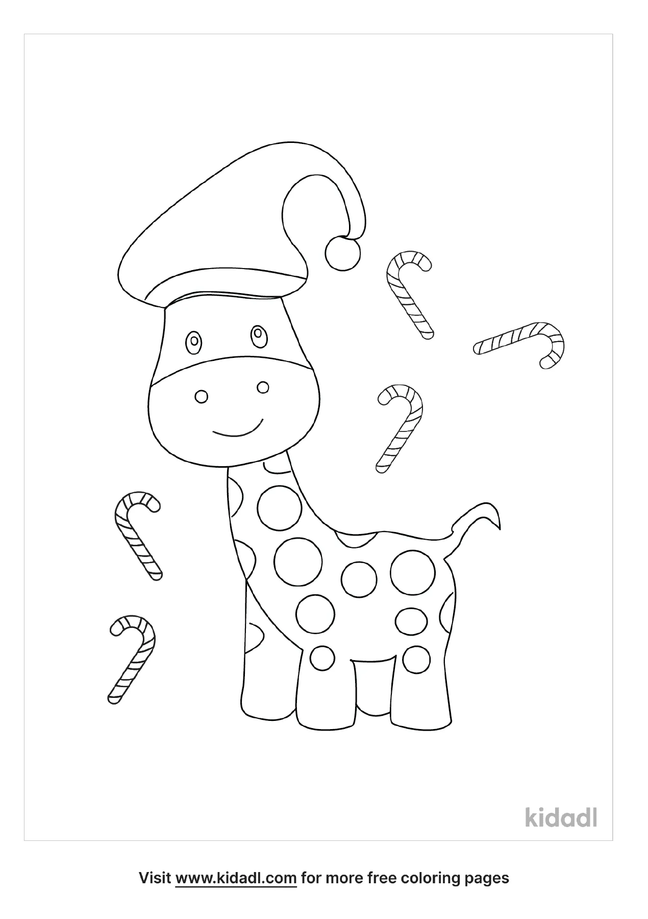 christmas giraffe coloring pages