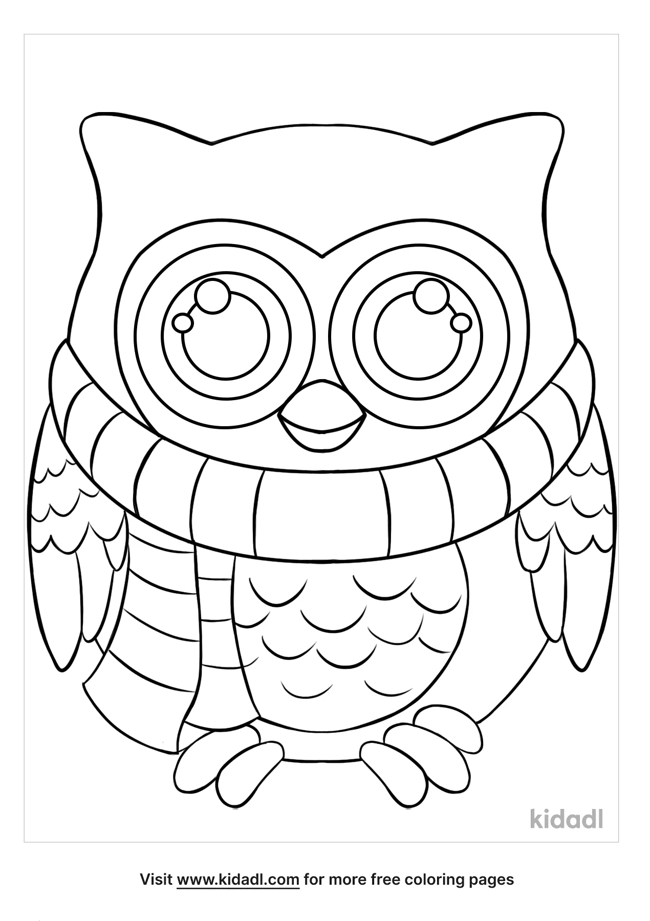 Christmas Owl Coloring Pages Free Christmas Coloring Pages Kidadl