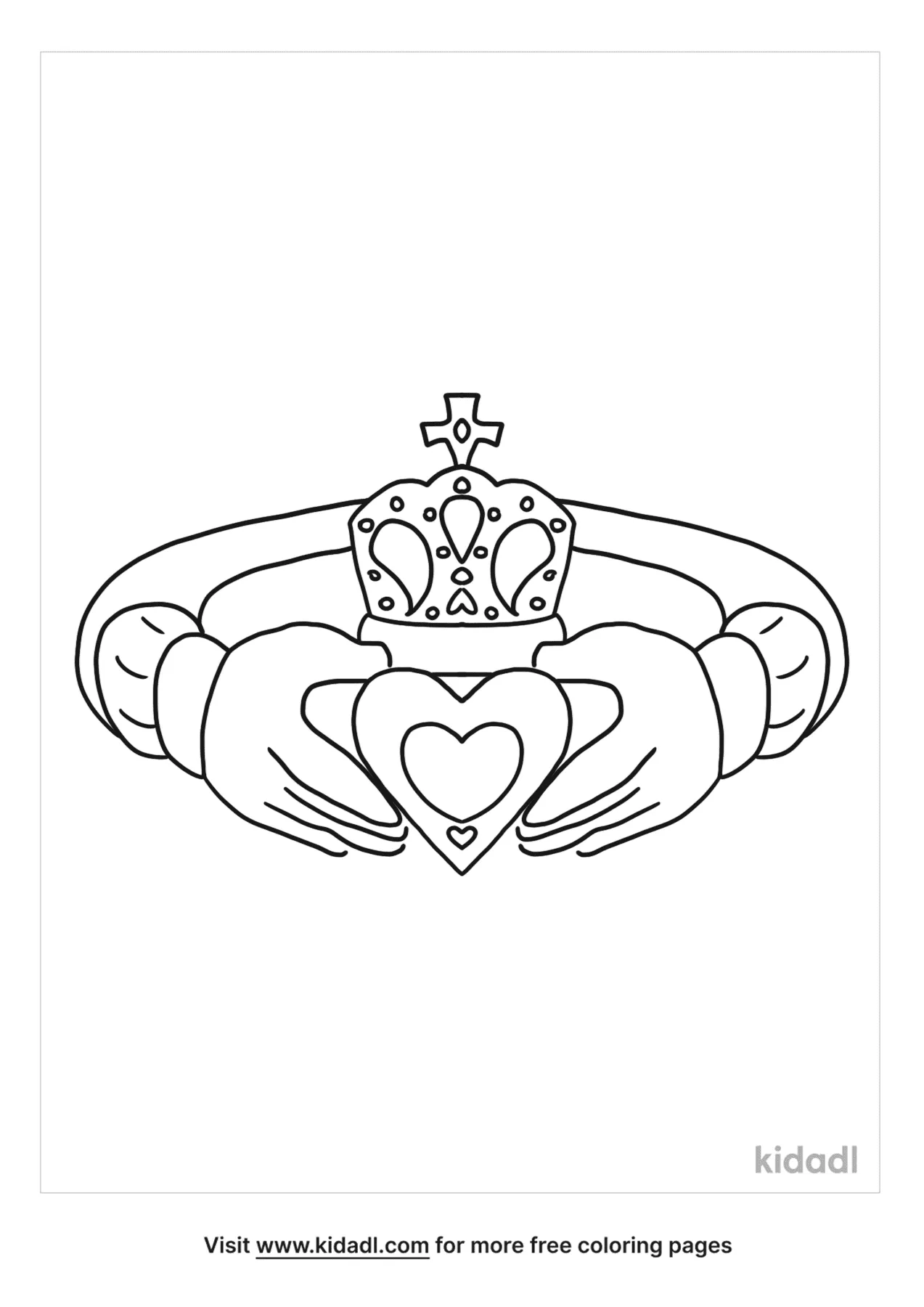 Claddagh Ring Coloring Page