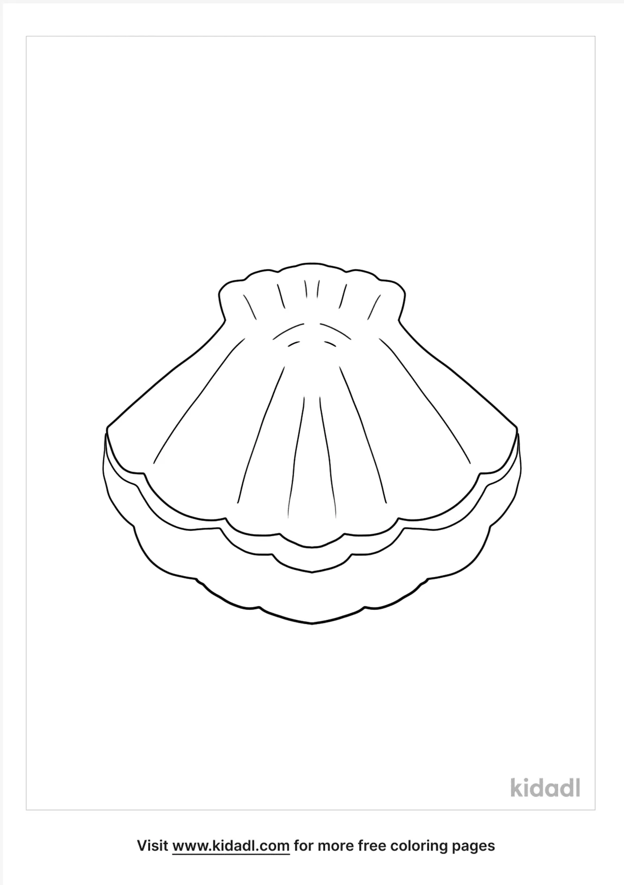 Clam Closed Coloring Page