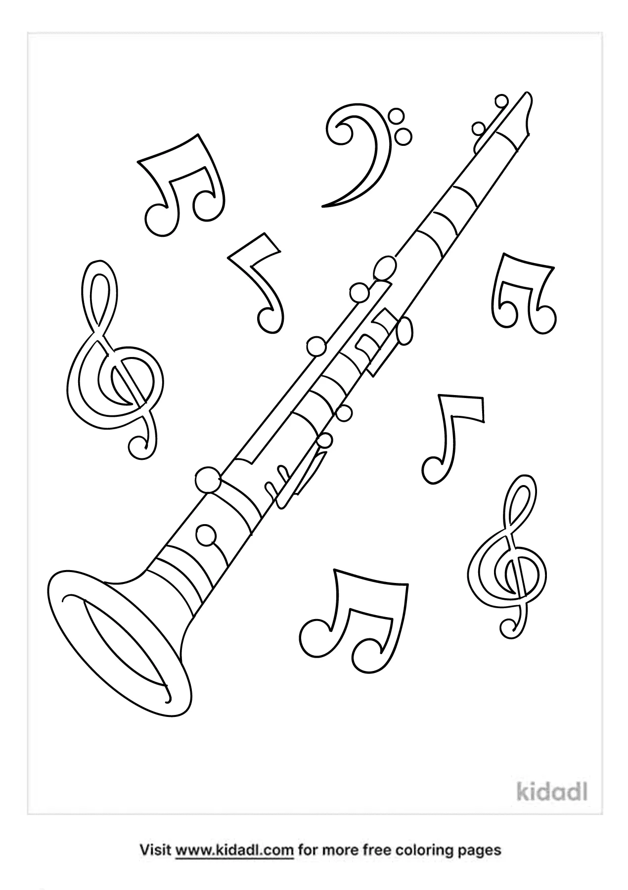 clarinet coloring page