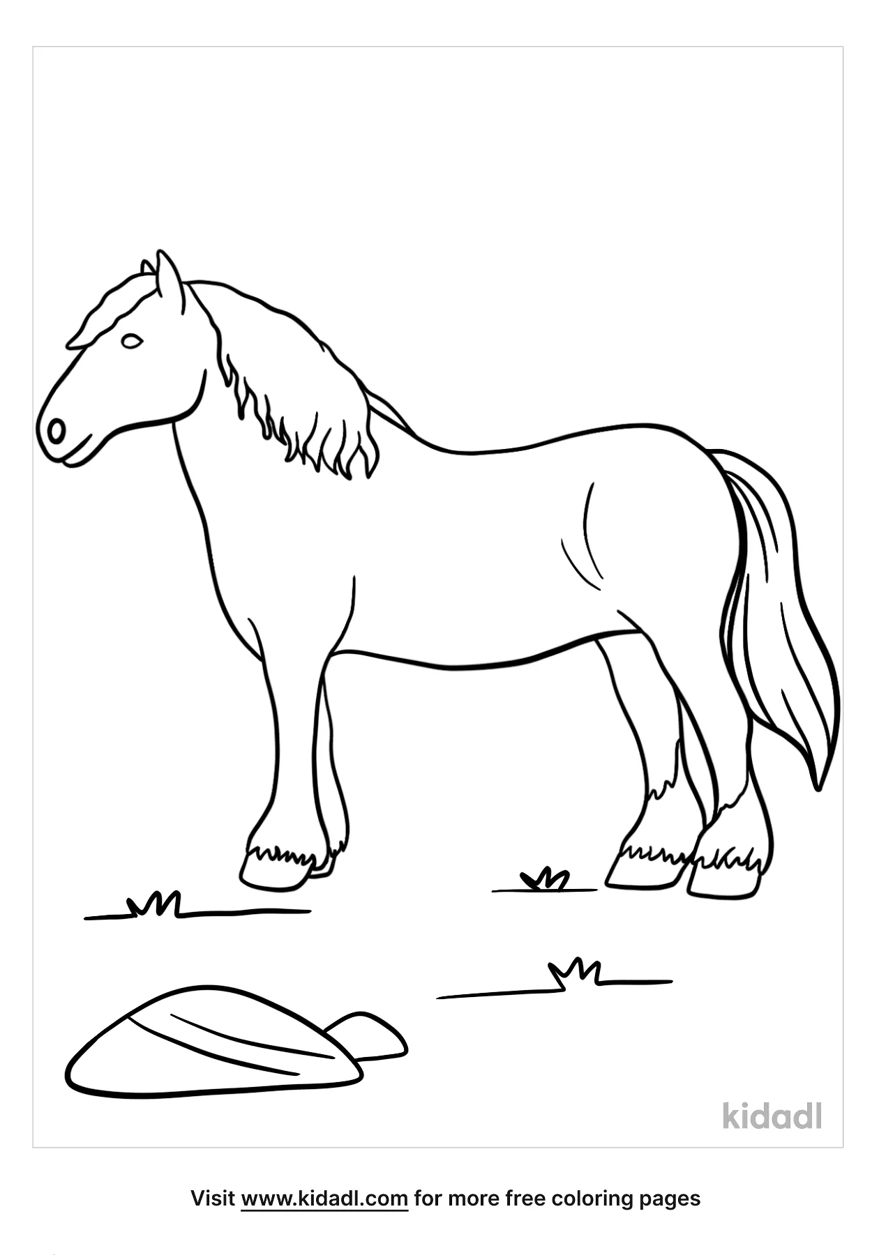 Free Clydesdale Horse Coloring Page | Coloring Page Printables | Kidadl