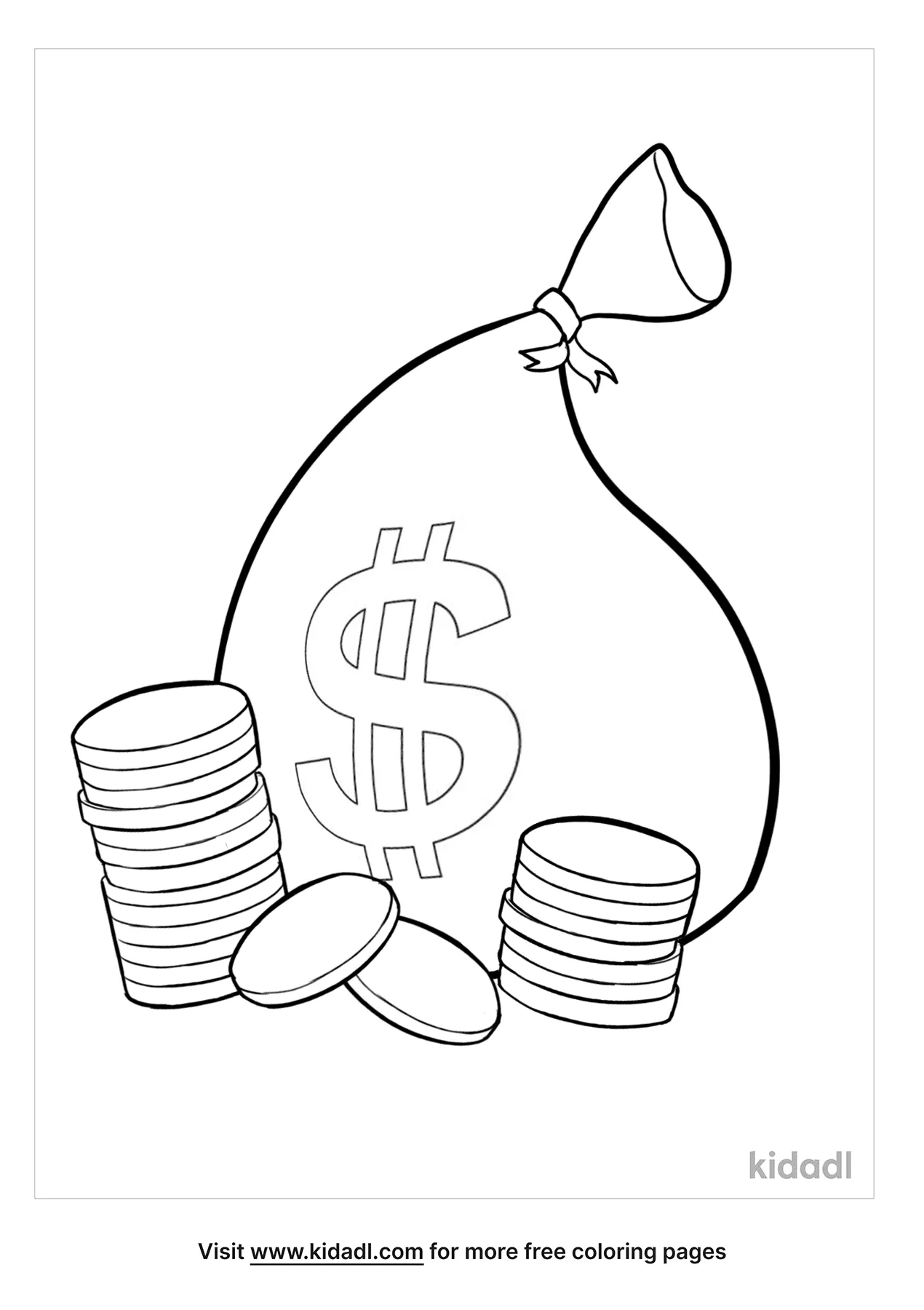 money box coloring pages