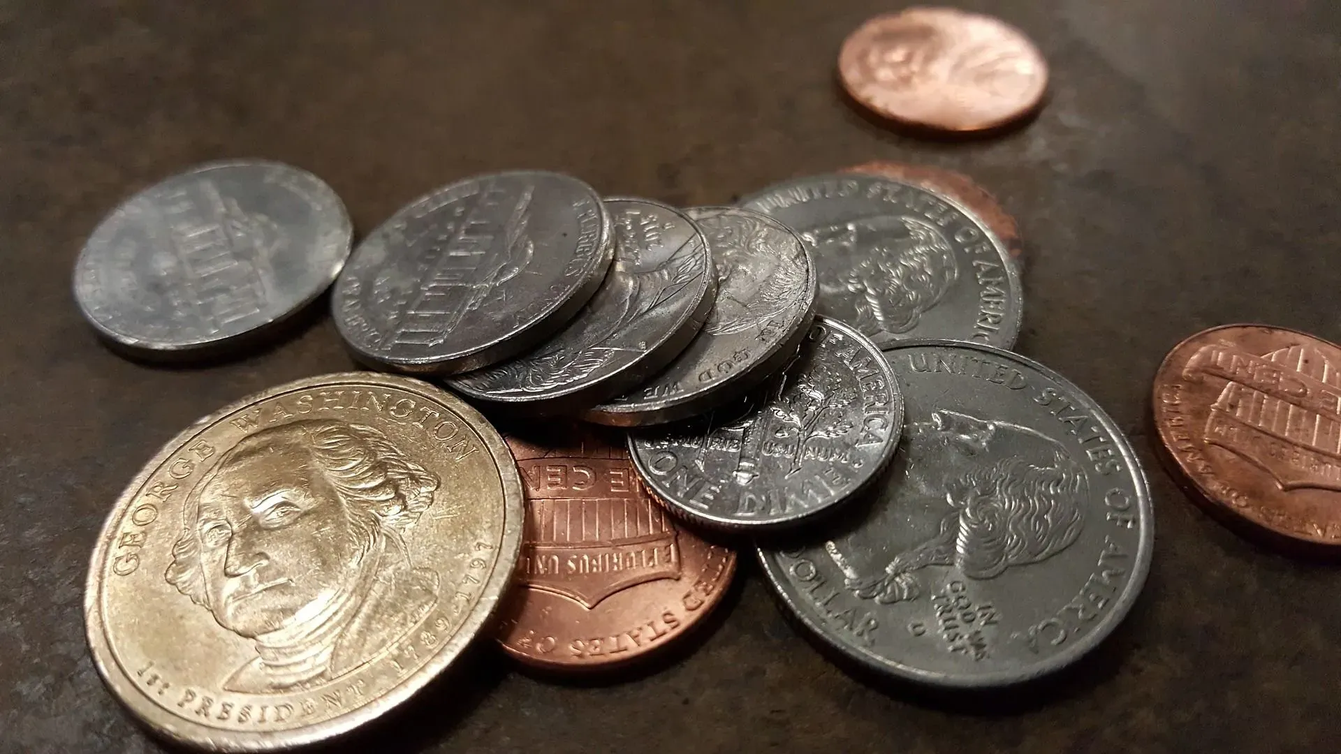 Between 1873-1964, the U.S. quarters were composed of 90% silver and 10% copper.