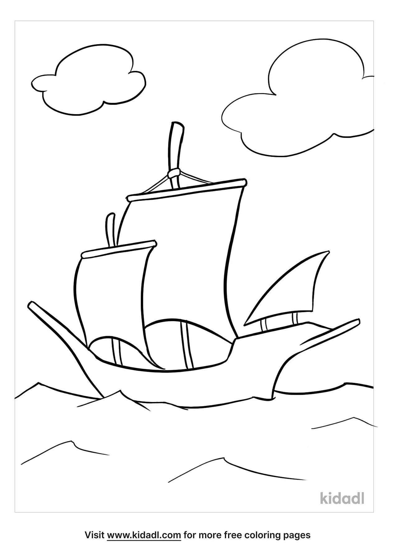 christopher columbus three ships coloring pages