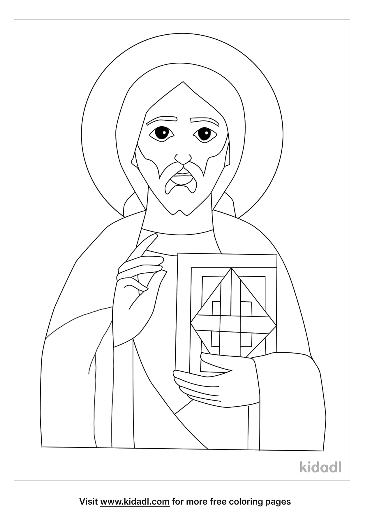 free saint coloring pages