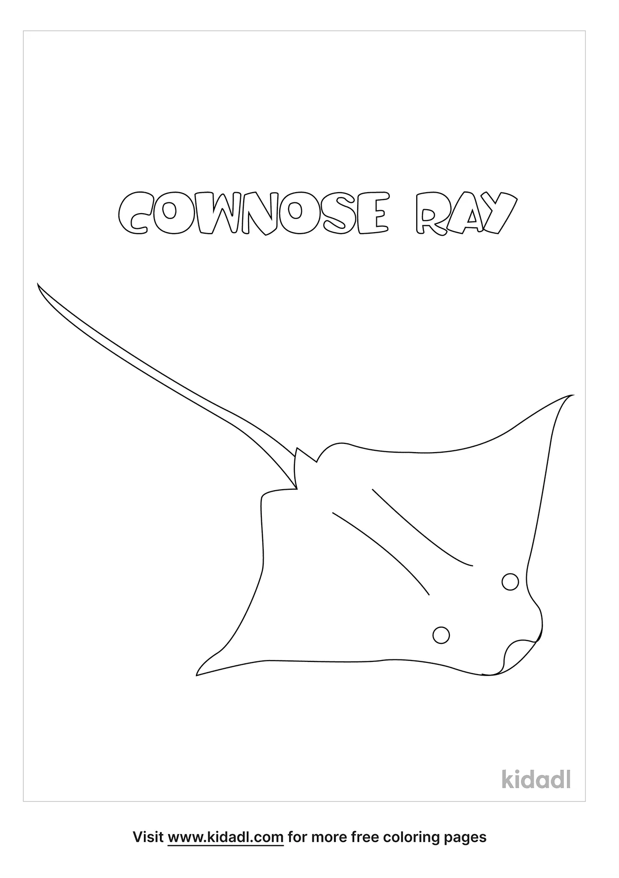 cownose stingray coloring pages