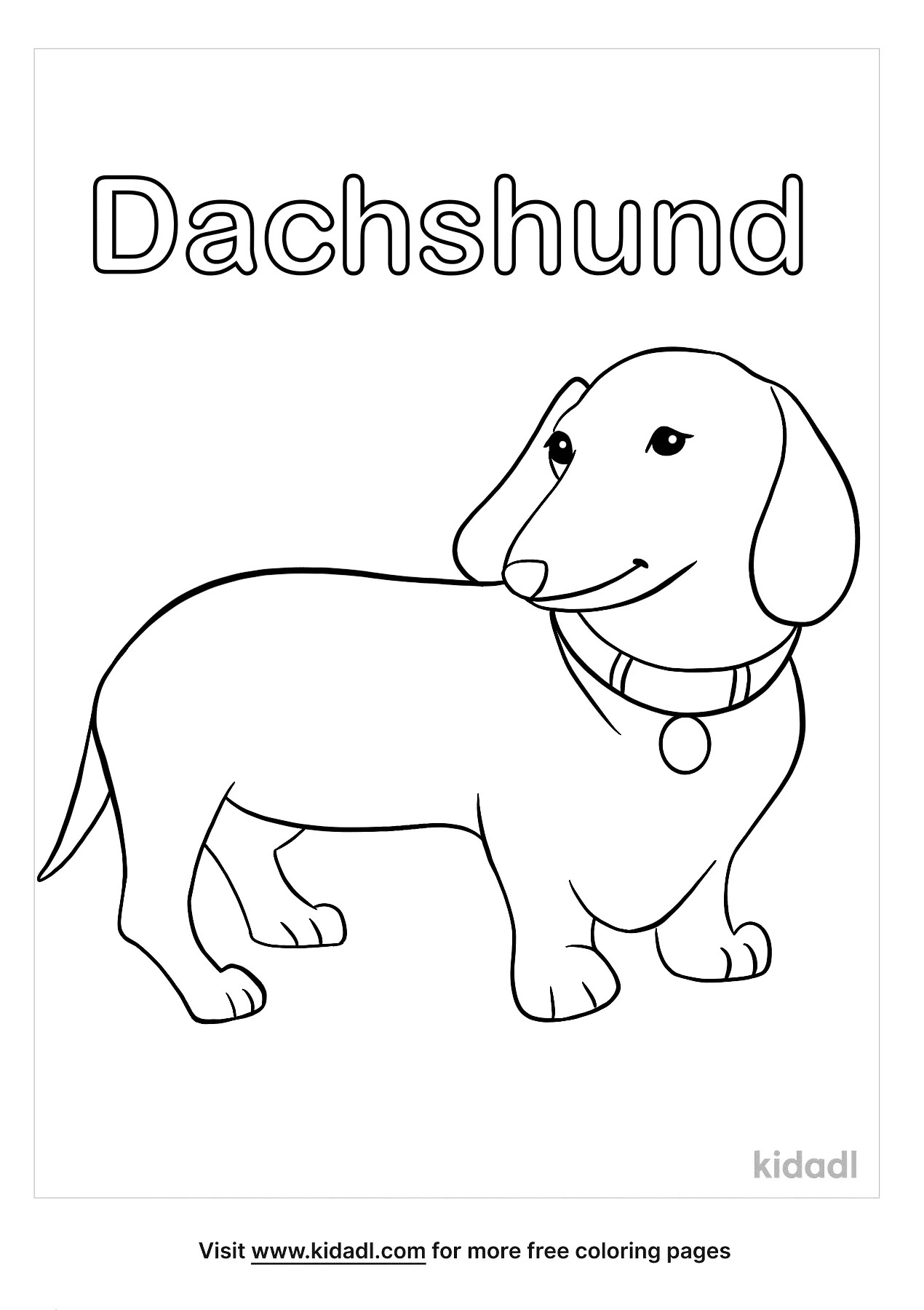 Dachshund Puppy Birthday Coloring Page / Dog Box Coloring Page For