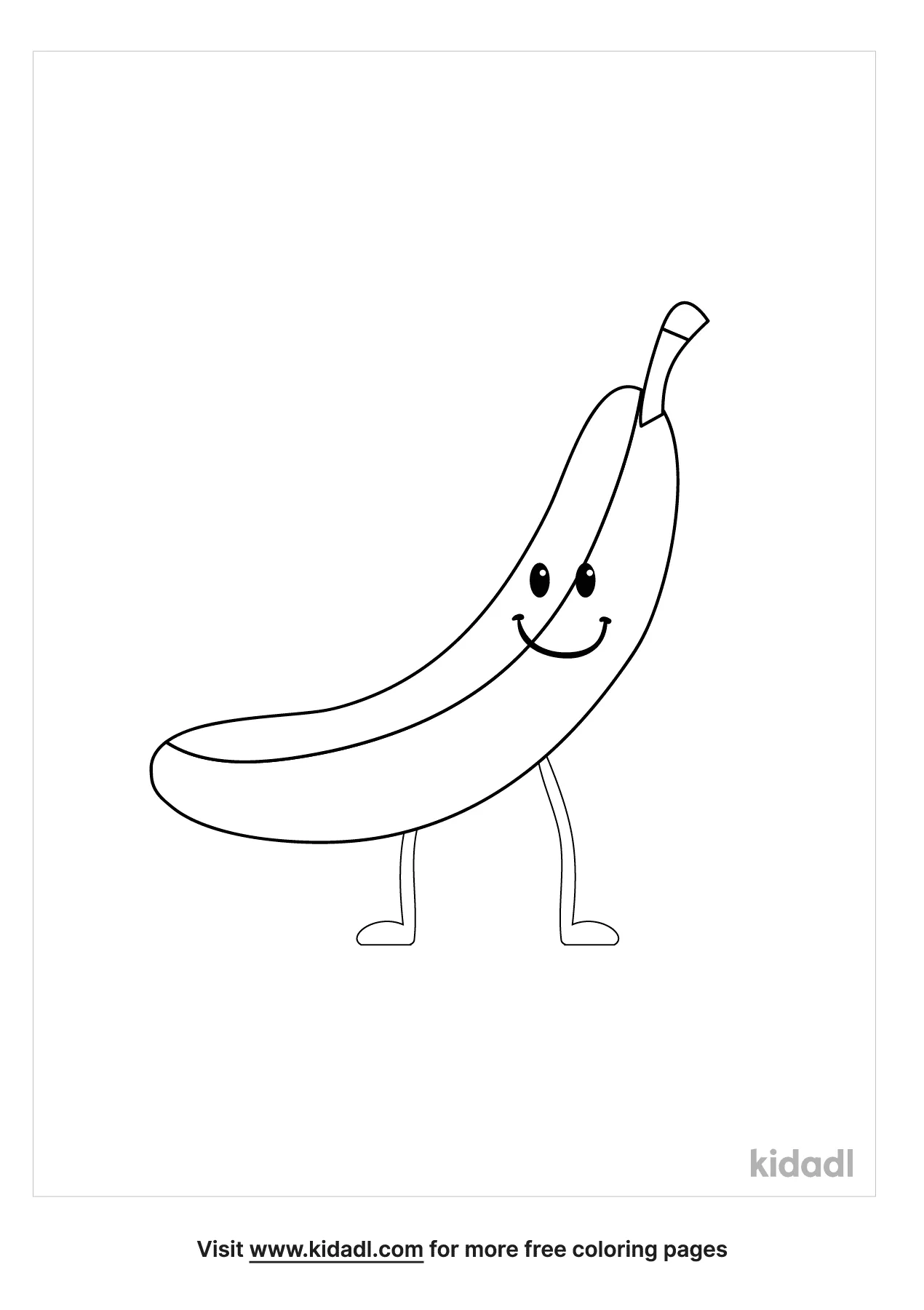 Dancing Banana Coloring Page