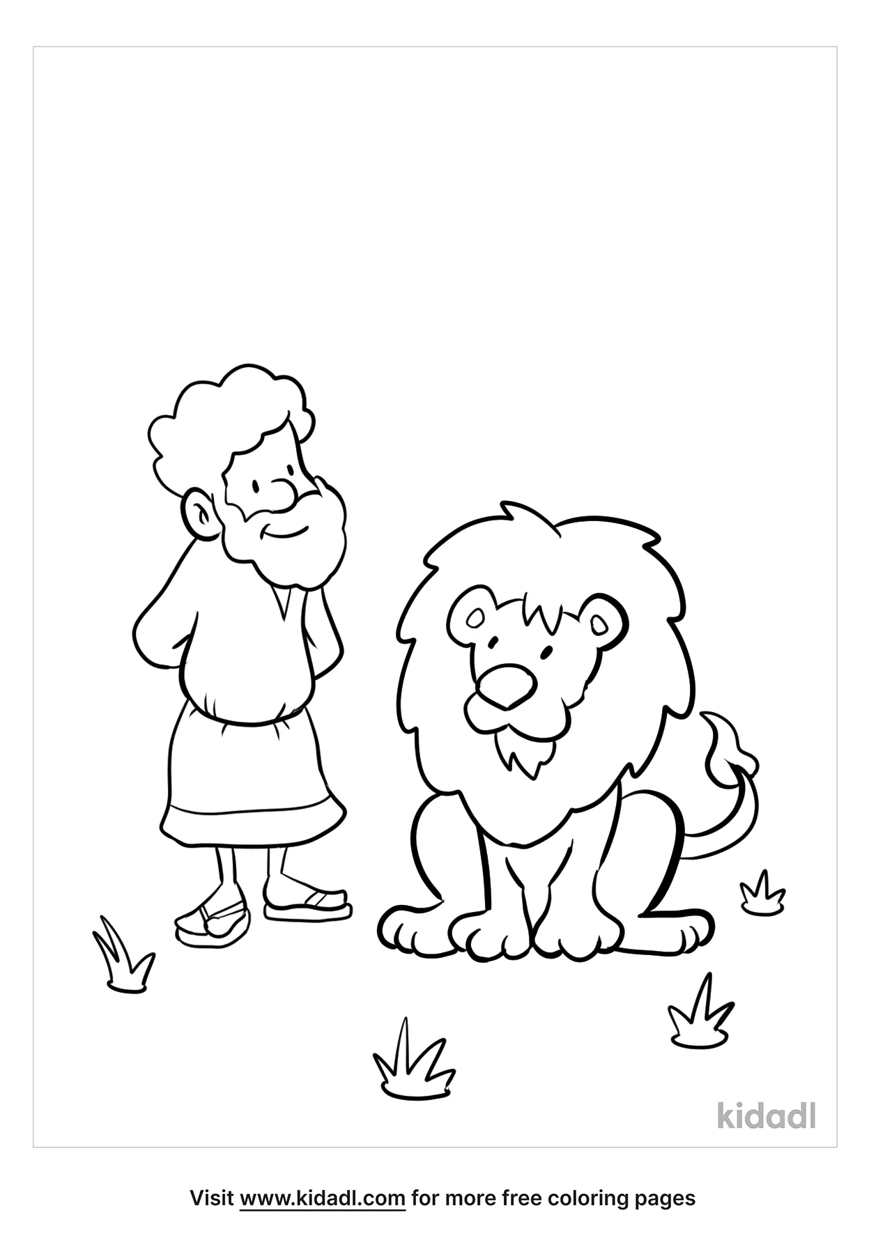 david and the lions den coloring pages