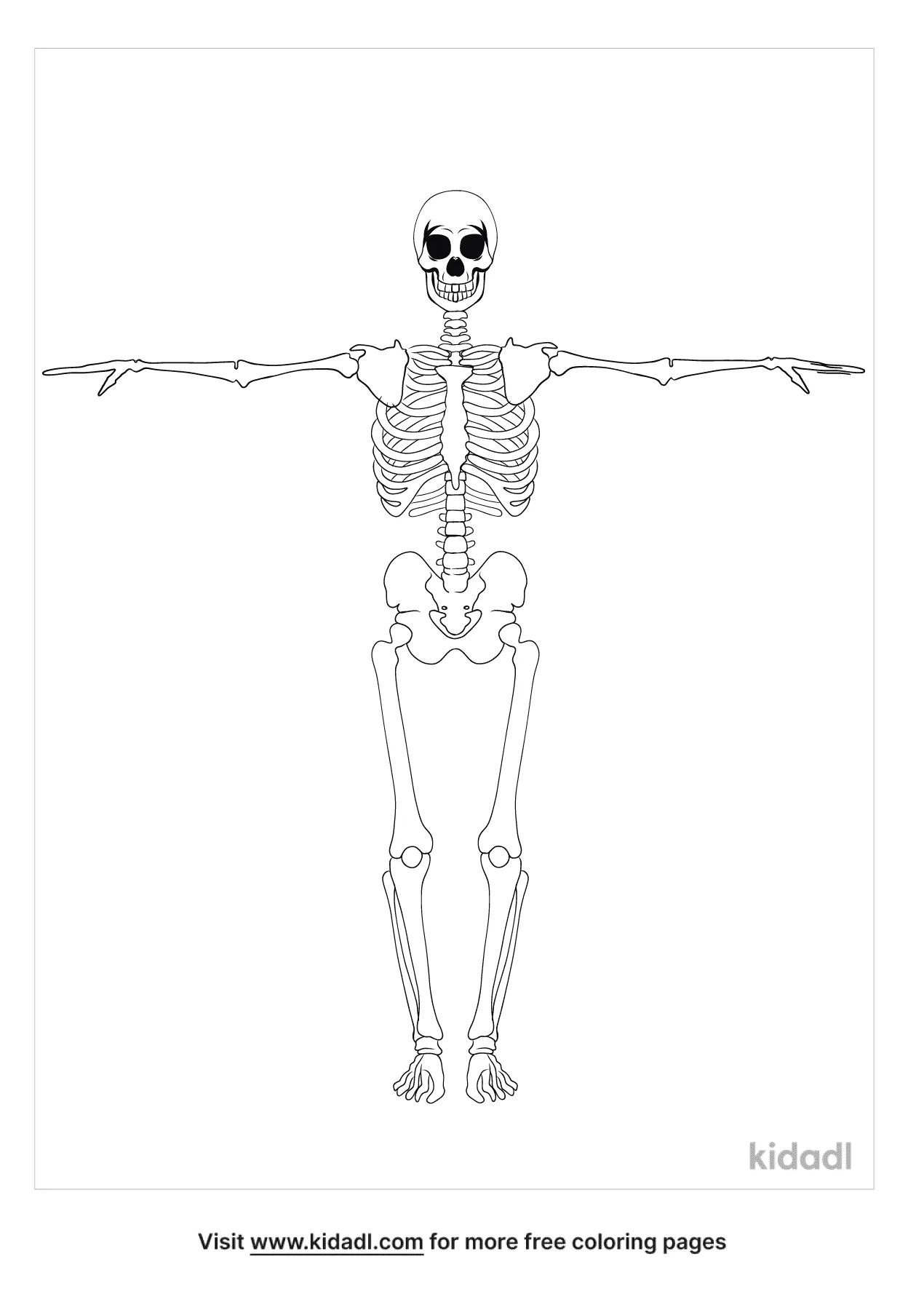 Detailed Skeleton Coloring Page