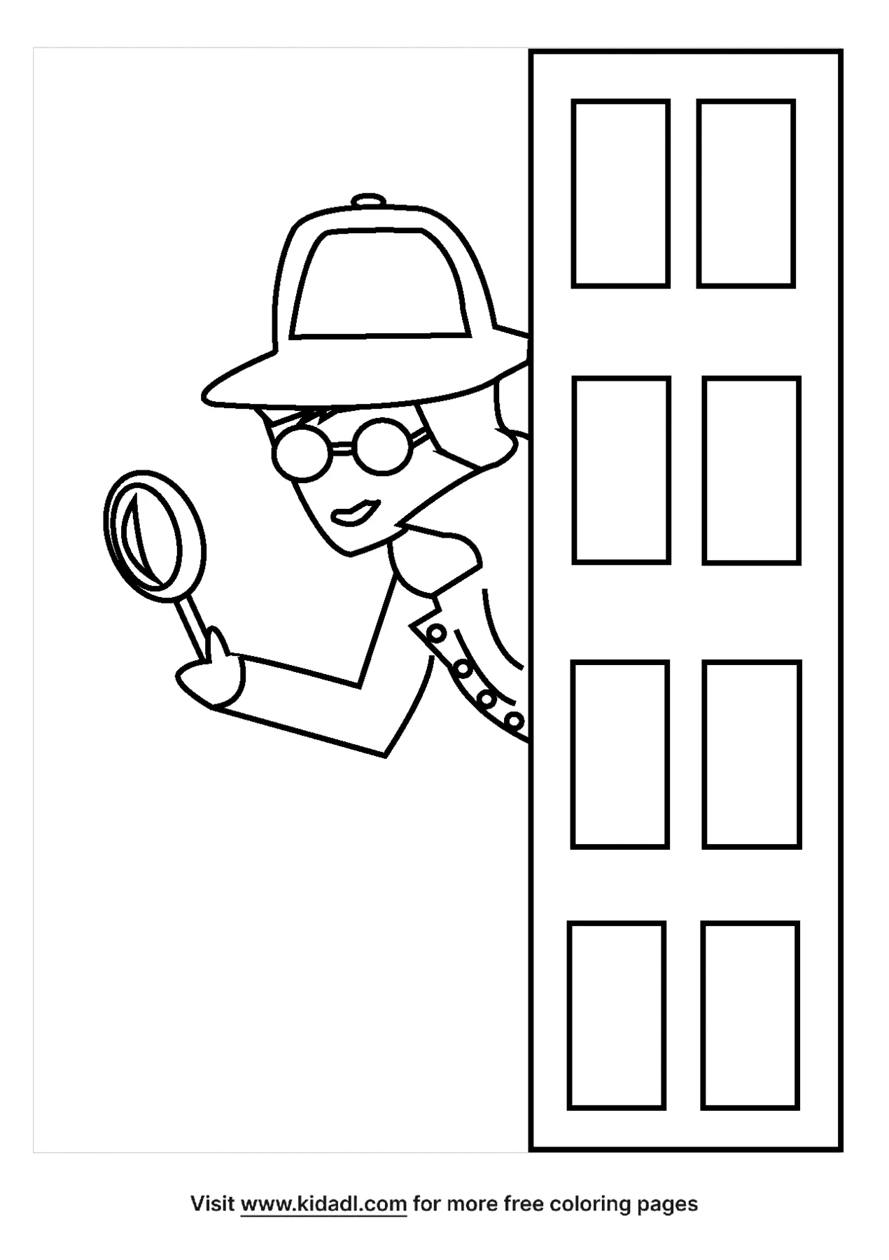 detective coloring pages free