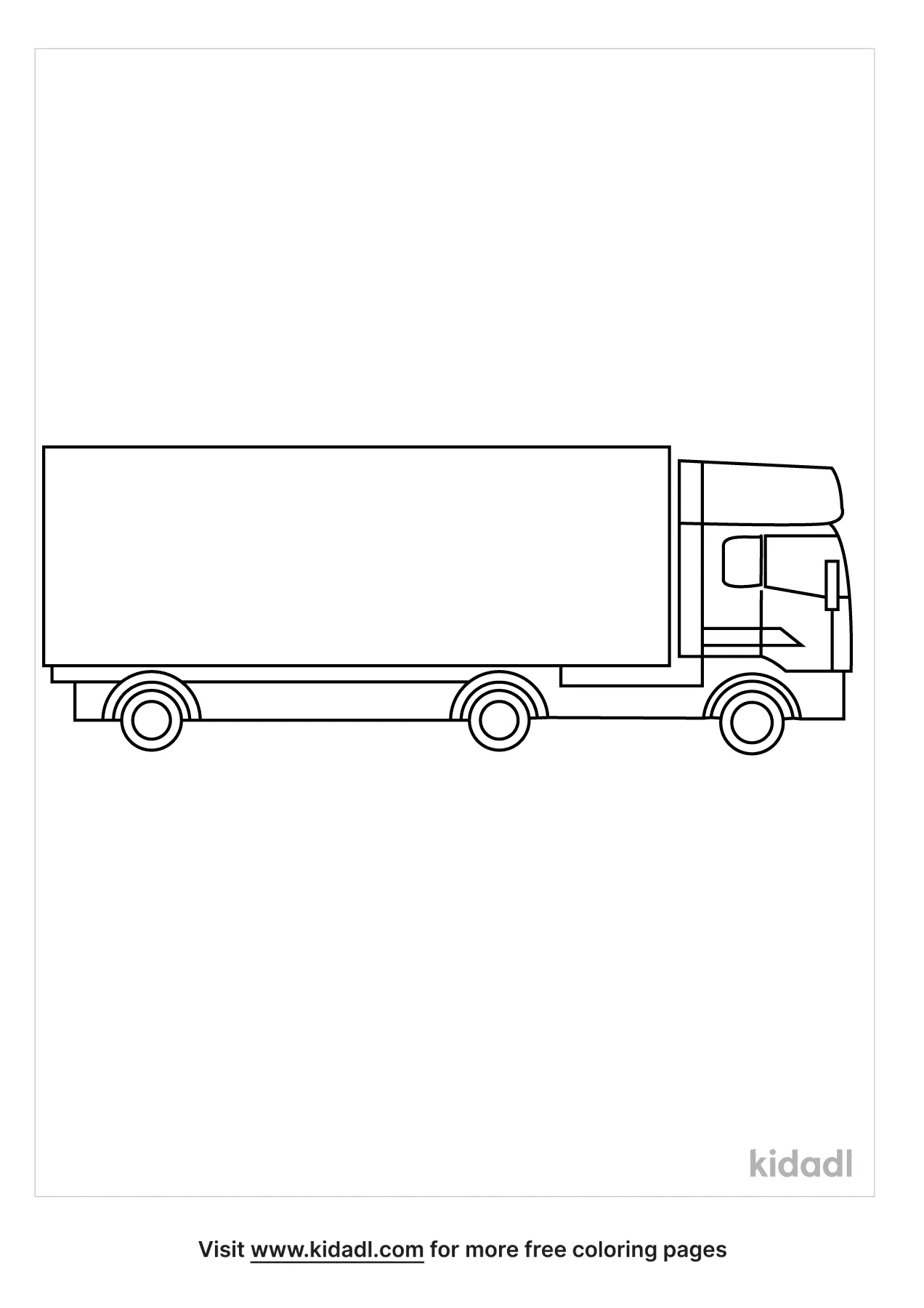 truck and trailer coloring pages