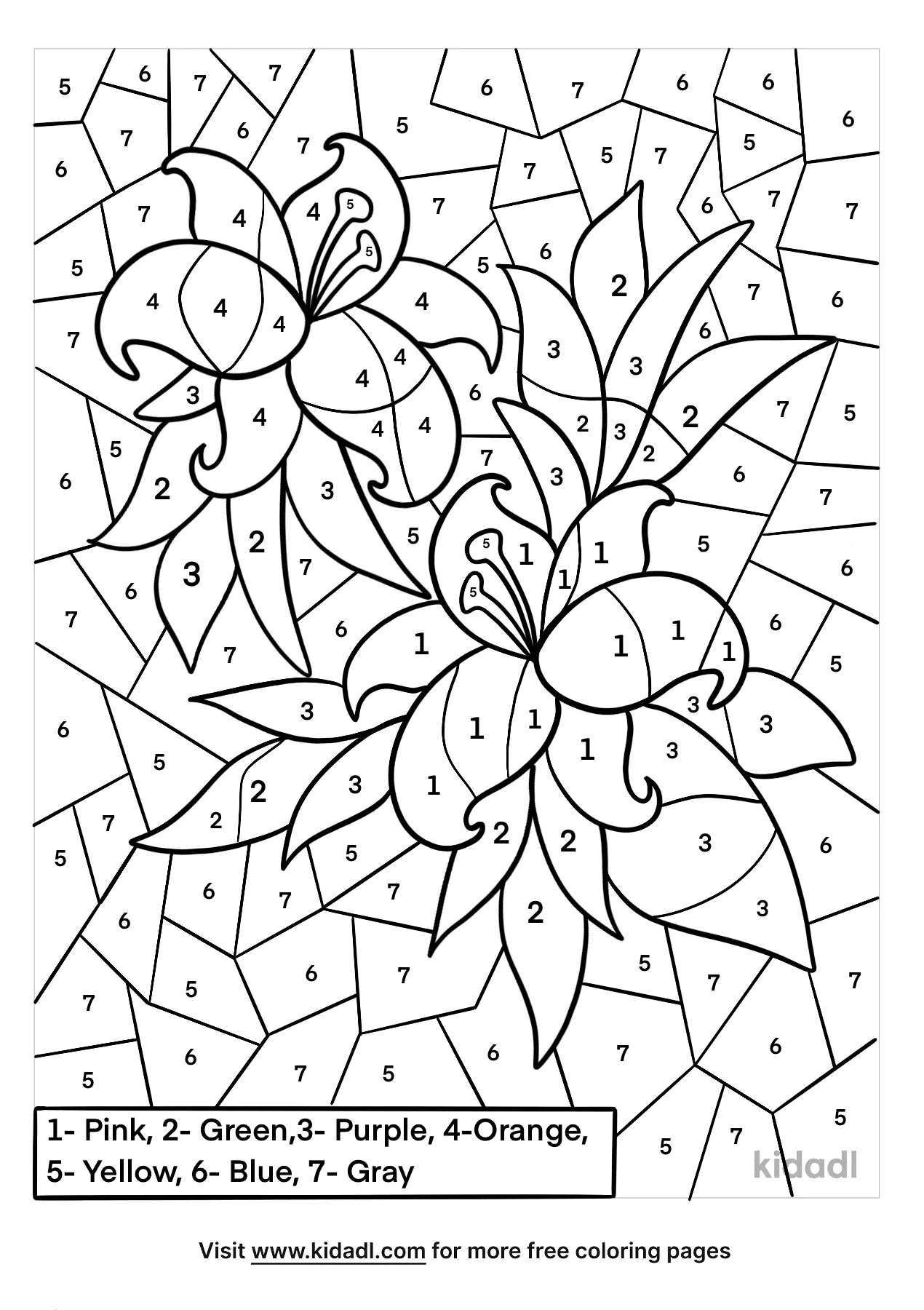 Difficult Color By Numbers Coloring Page | Free Color-by-number ...