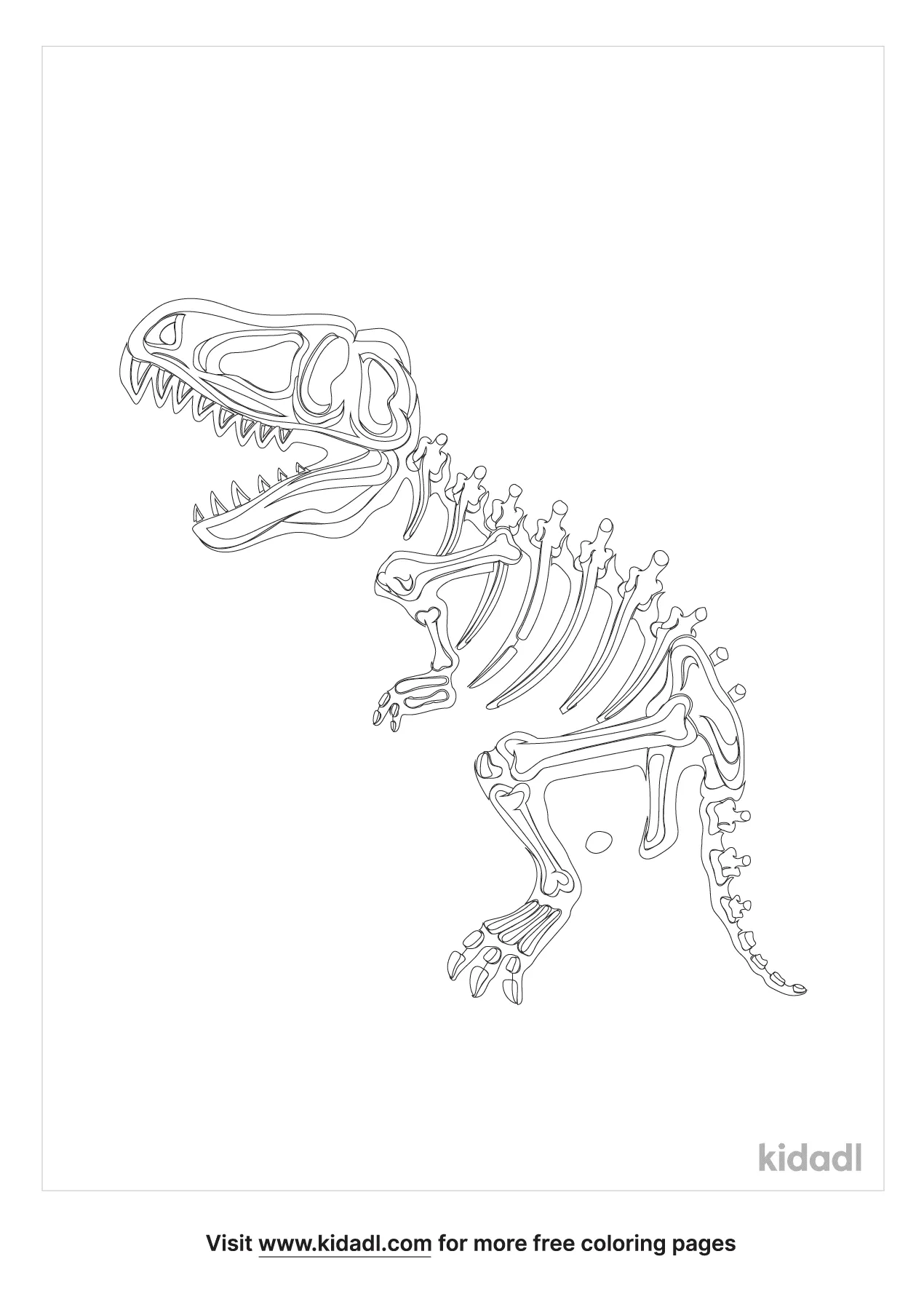 Dinosaur Bones Coloring Page