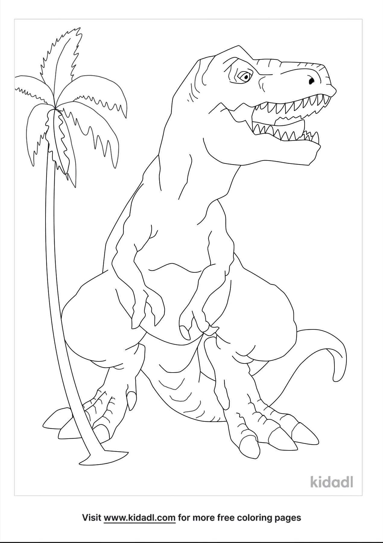 Dinosaur Spring Coloring Page
