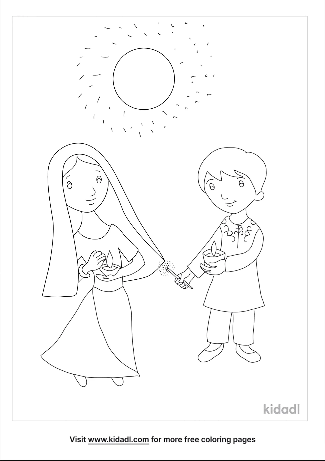 coloring pages of diwali scenes